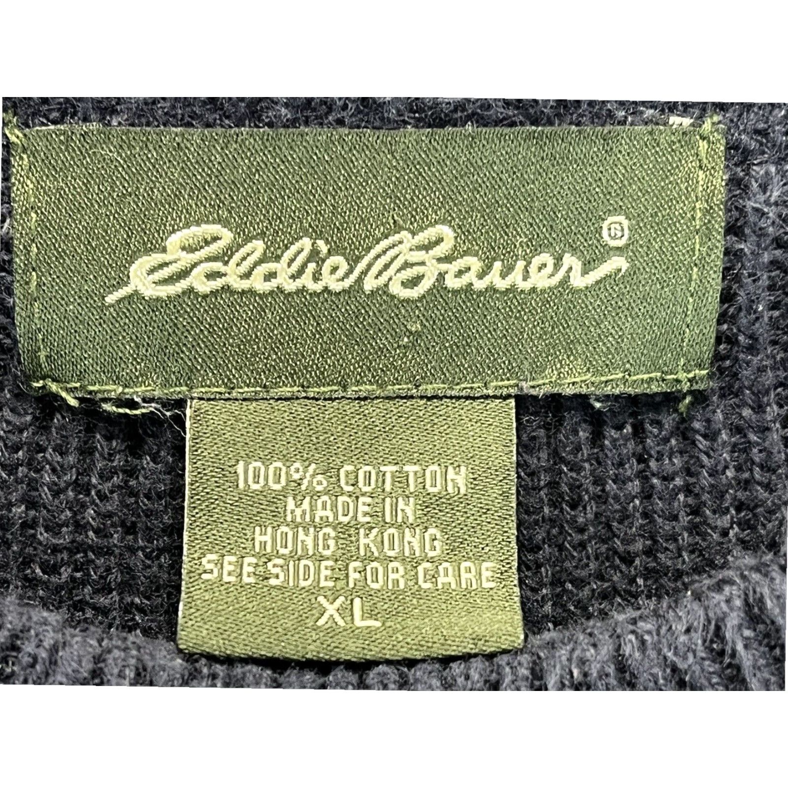 Eddie Bauer Eddie Bauer Mens Crewneck Sweater XL Navy Blue Cotton Pullover Casual Size US XL / EU 56 / 4 - 3 Thumbnail