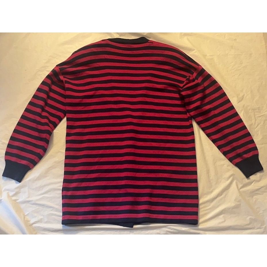 Other St. John Sportswear Navy/Magenta Striped V-Neck Cardigan Size M / US 6-8 / IT 42-44 - 14 Thumbnail