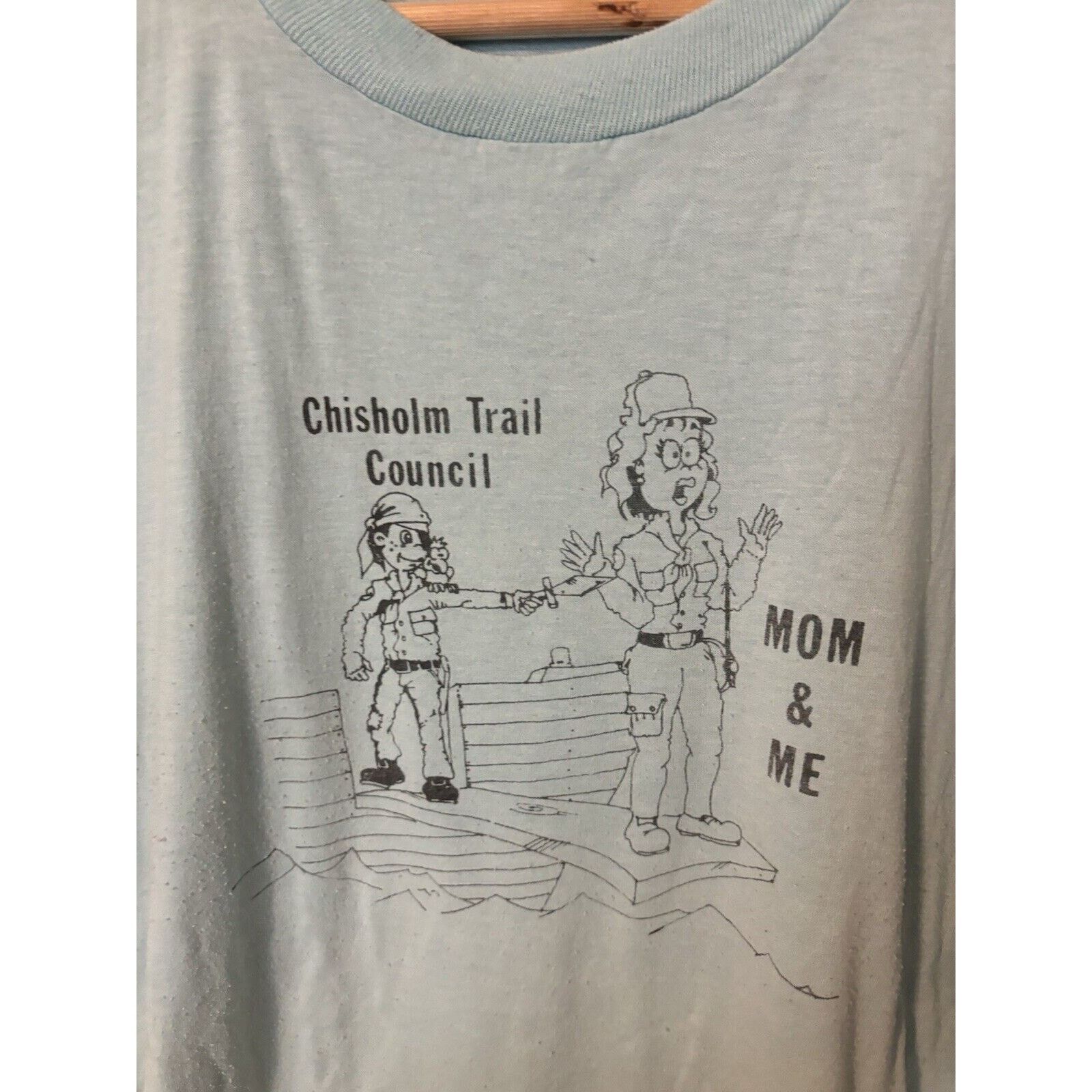 Other Vintage Chisholm Trail council Mom & I Soft Blue Shirt Sz XL Size US XL / EU 56 / 4 - 2 Thumbnail