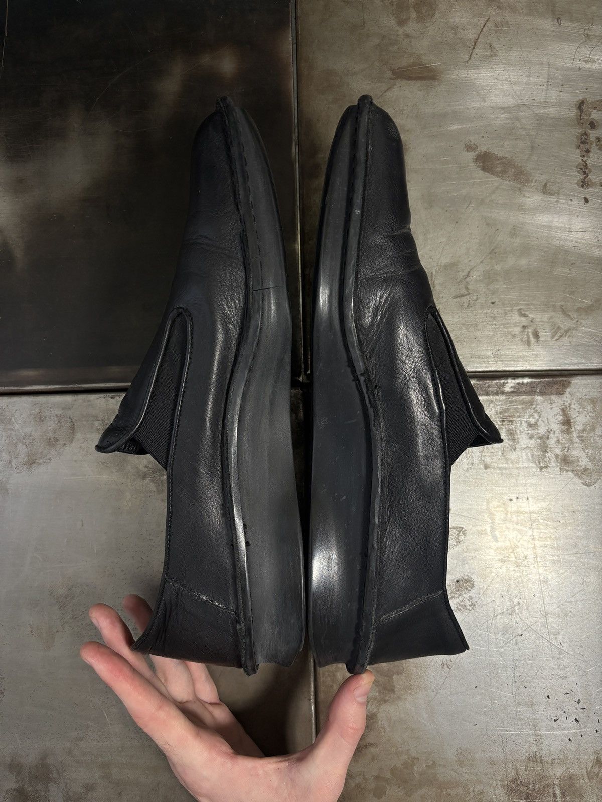 Bruno Bordese 2000s Clone by Bruno Bordese Leather Loafers Designer Square Size US 12 / EU 45 - 12 Thumbnail