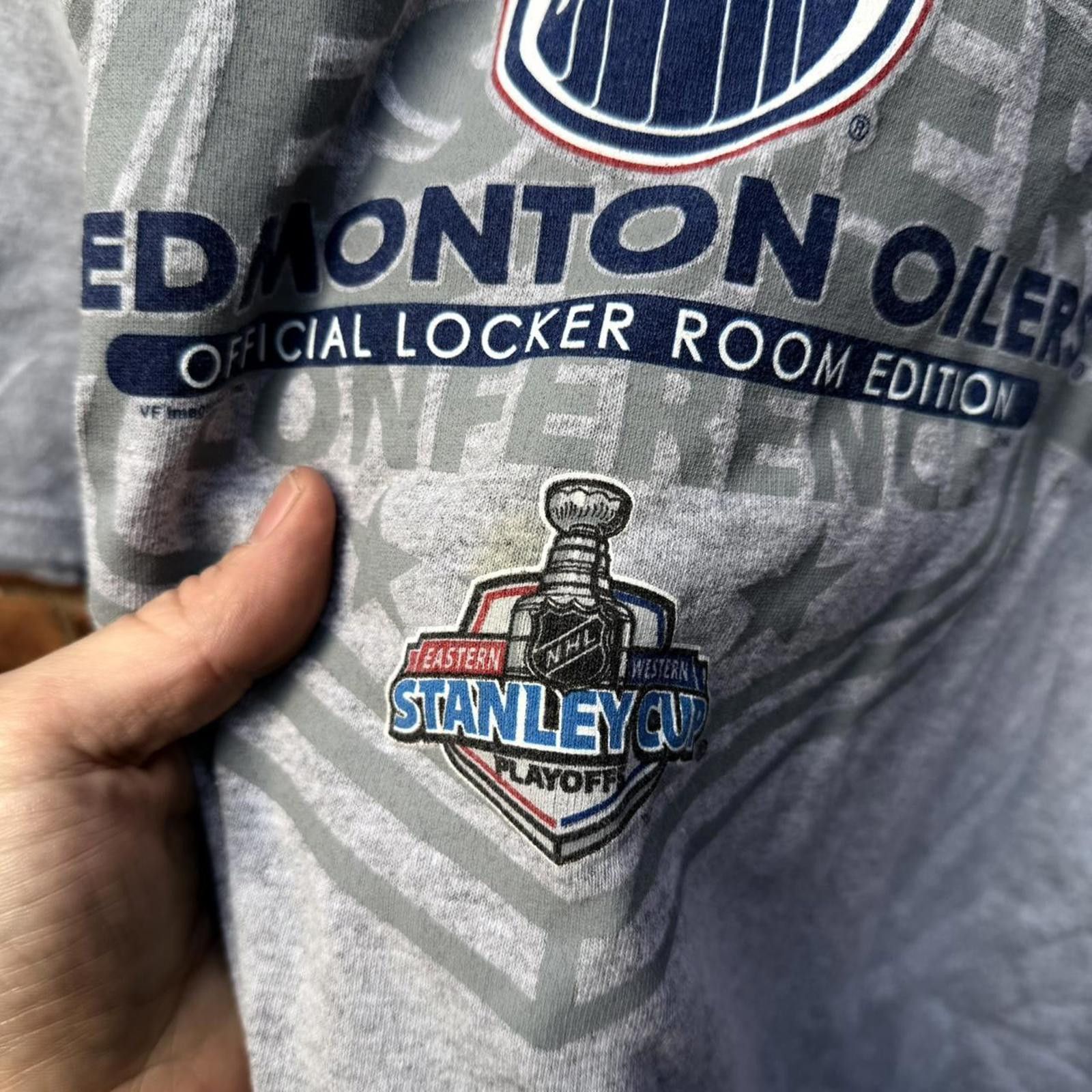 Gildan Vintage Edmonton oilers western conference champions t shirt Size US XXL / EU 58 / 5 - 4 Thumbnail