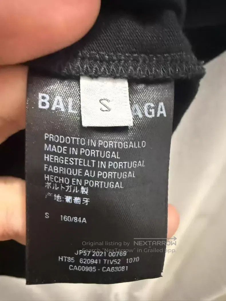 Balenciaga Balenciaga Black Coke Printed Short Sleeve Size US S / EU 44-46 / 1 - 4 Thumbnail