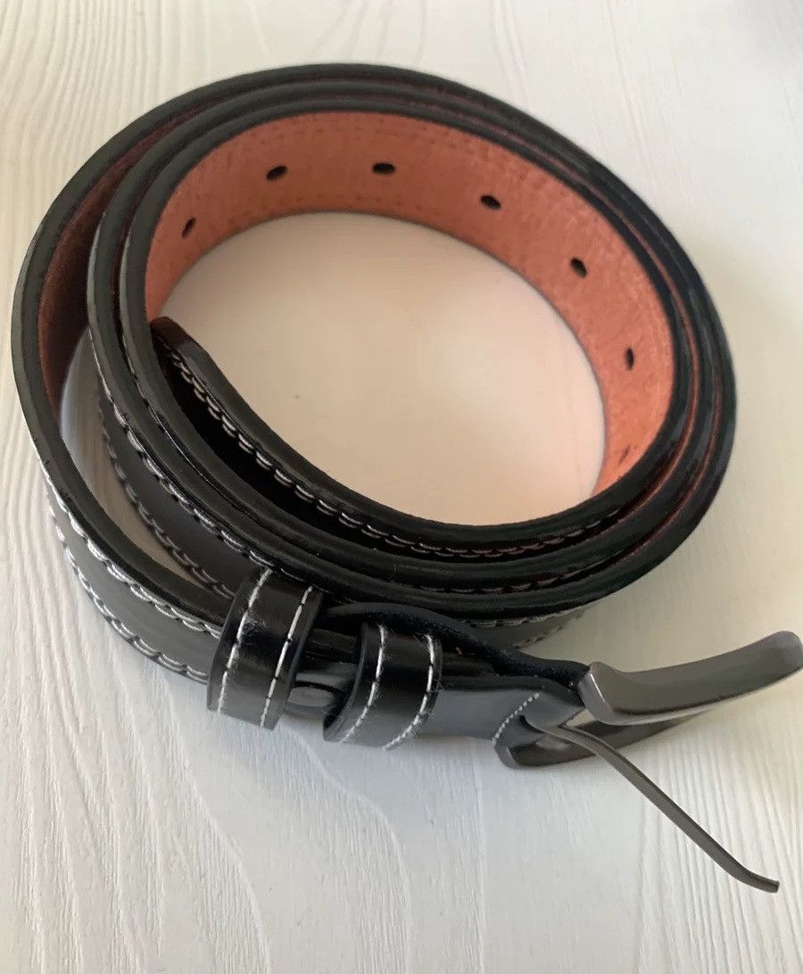 Japanese Brand × Vintage Classic retro contrast thread faux leather belt Size ONE SIZE - 5 Thumbnail