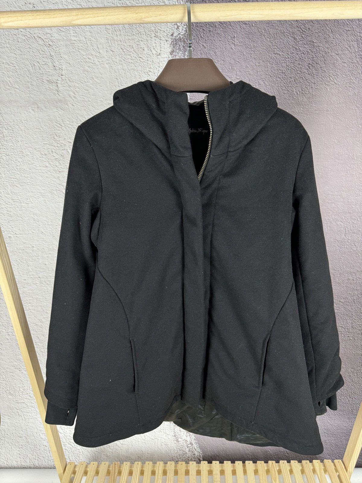 Andrea Ya'aqov Andrea Ya’aqov full zip down wool cashmere coat jacket black Size L / US 10 / IT 46 - 2 Thumbnail