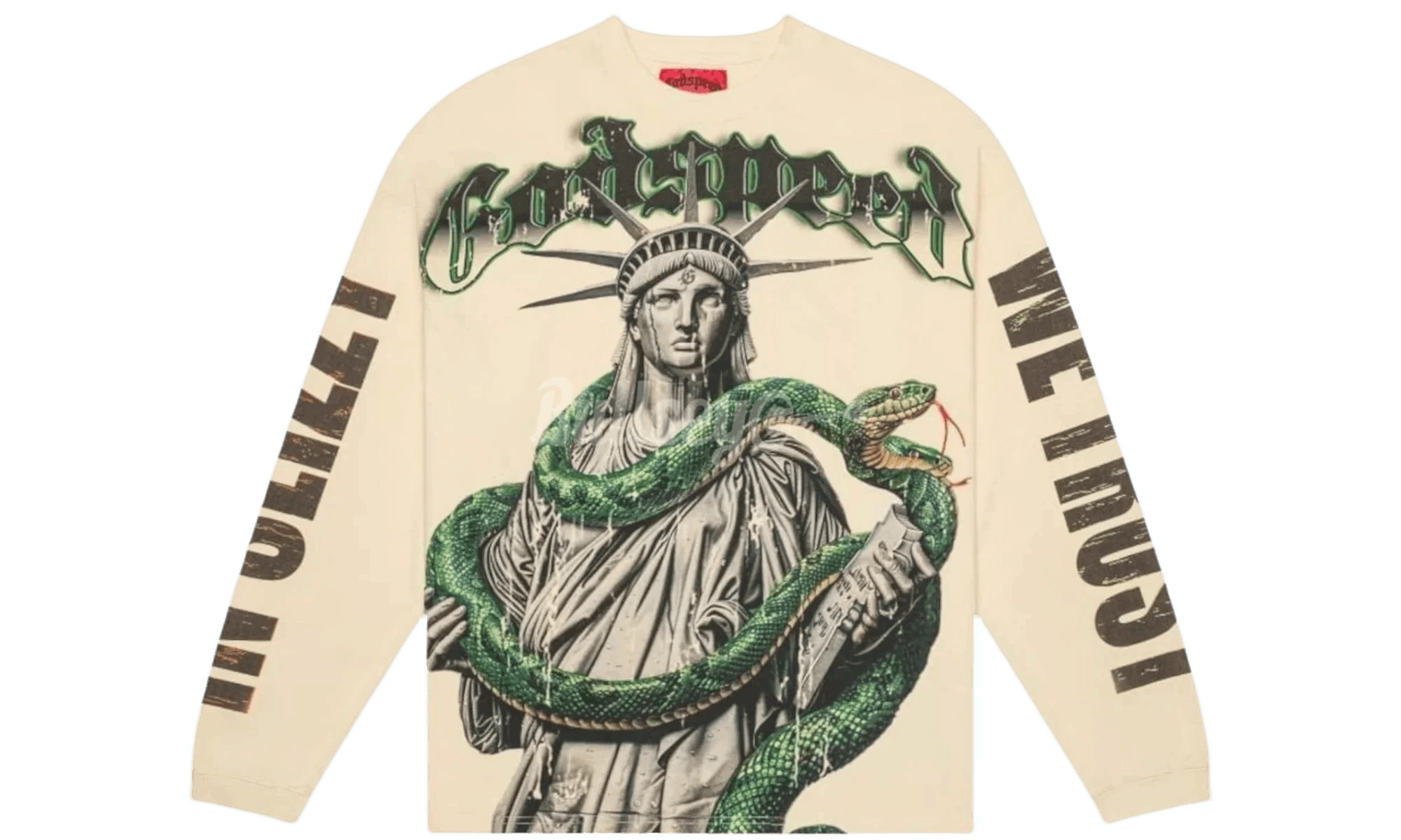 Godspeed Top 5 Slizzy L/S Boom T-shirt Bone (Preowned) Size US L / EU 52-54 / 3 - 1 Preview