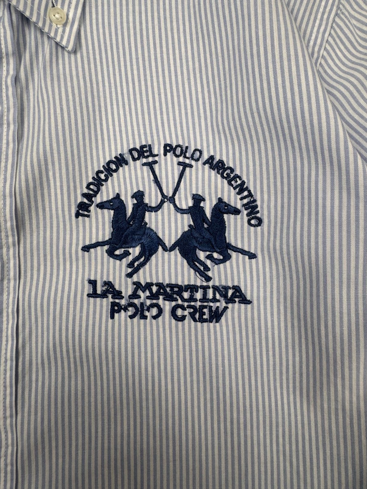 La Martina La Martina Men Striped Shirt Blue/White Size S Size US S / EU 44-46 / 1 - 7 Thumbnail