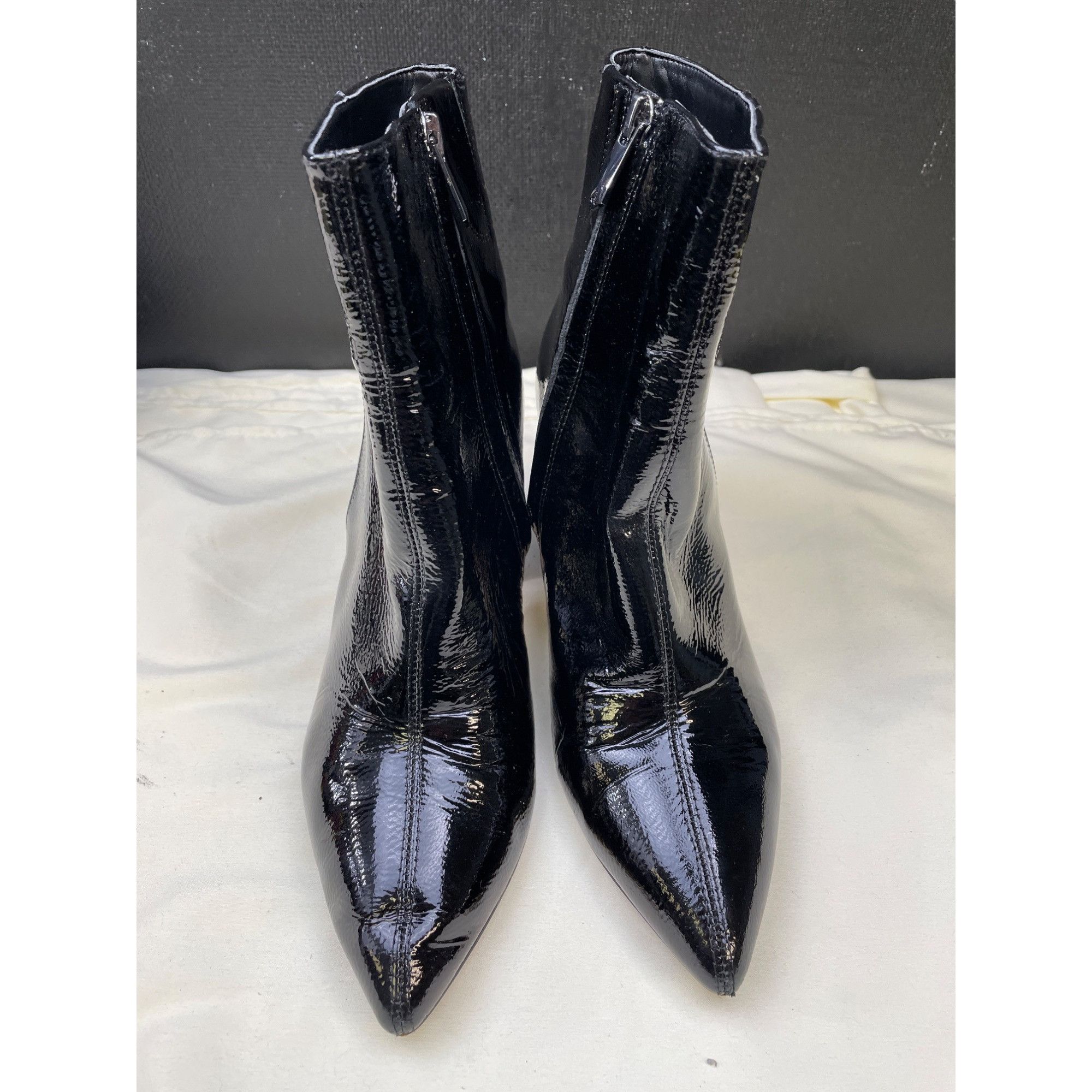 Sam Edelman Sam Edelman Womens Black Leather Ankle Boots Shoes Heels 3" Size US 7.5 / IT 37.5 - 1 Thumbnail