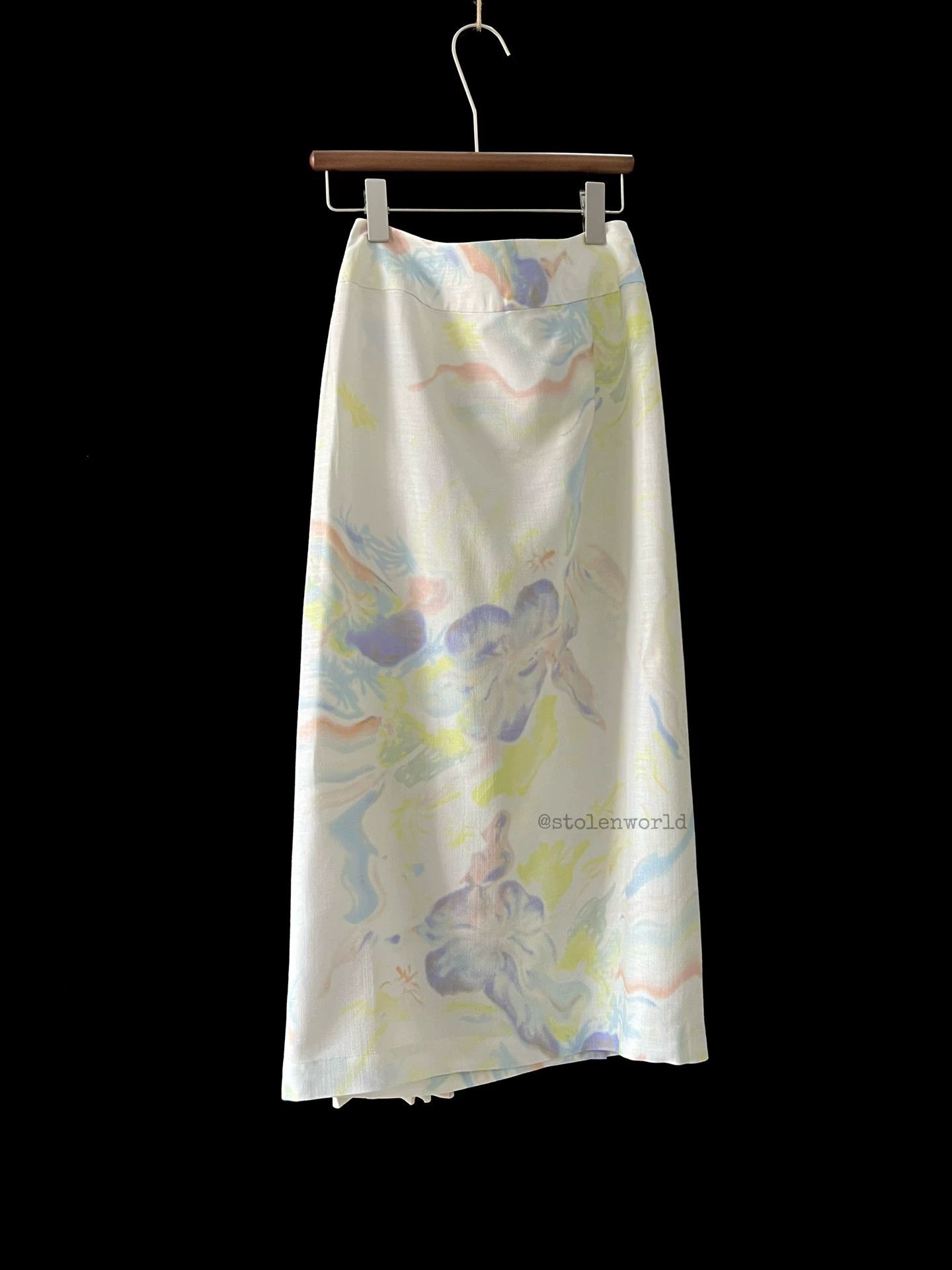 Issey Miyake Issey Miyake 2006 SS Bamboo corest Oil Paint Fan Dress 2 Size 26" / US 2 / IT 38 - 6 Thumbnail