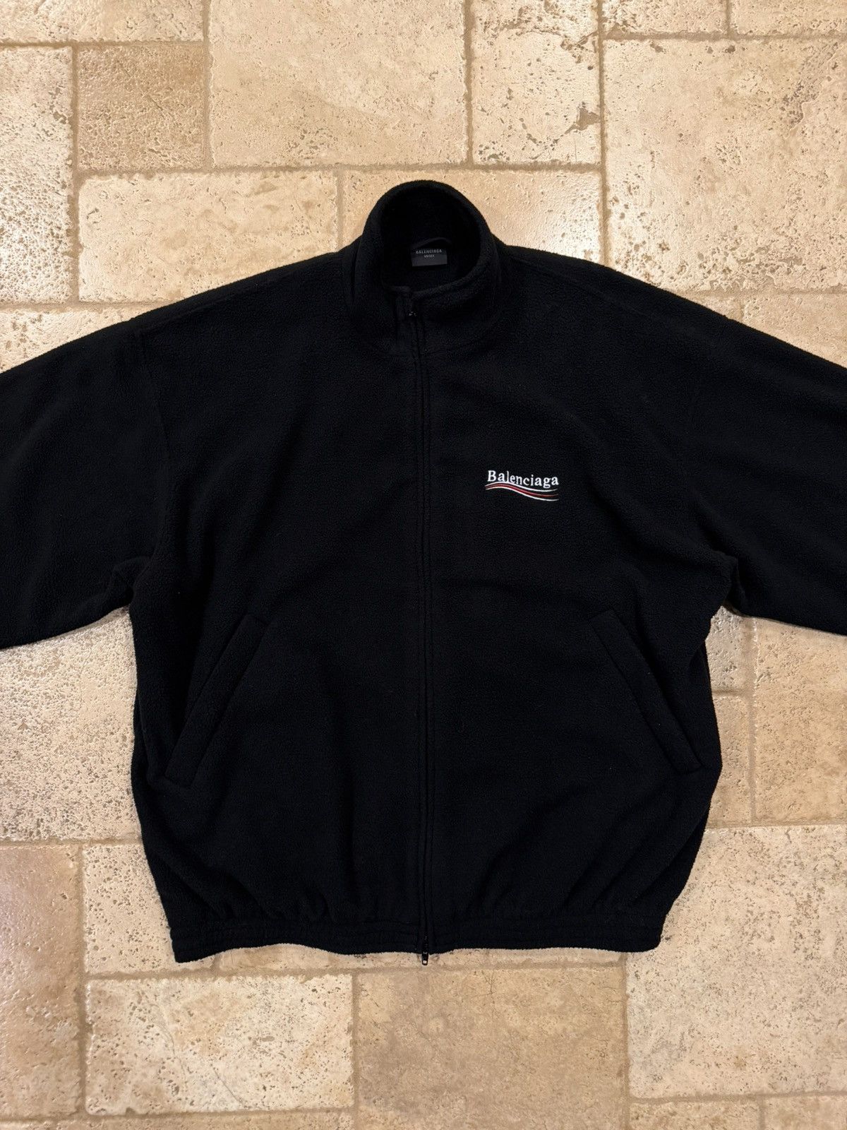 Balenciaga Balenciaga Political Campaign Polar Fleece Zip Up Jacket Size US XL / EU 56 / 4 - 4 Thumbnail