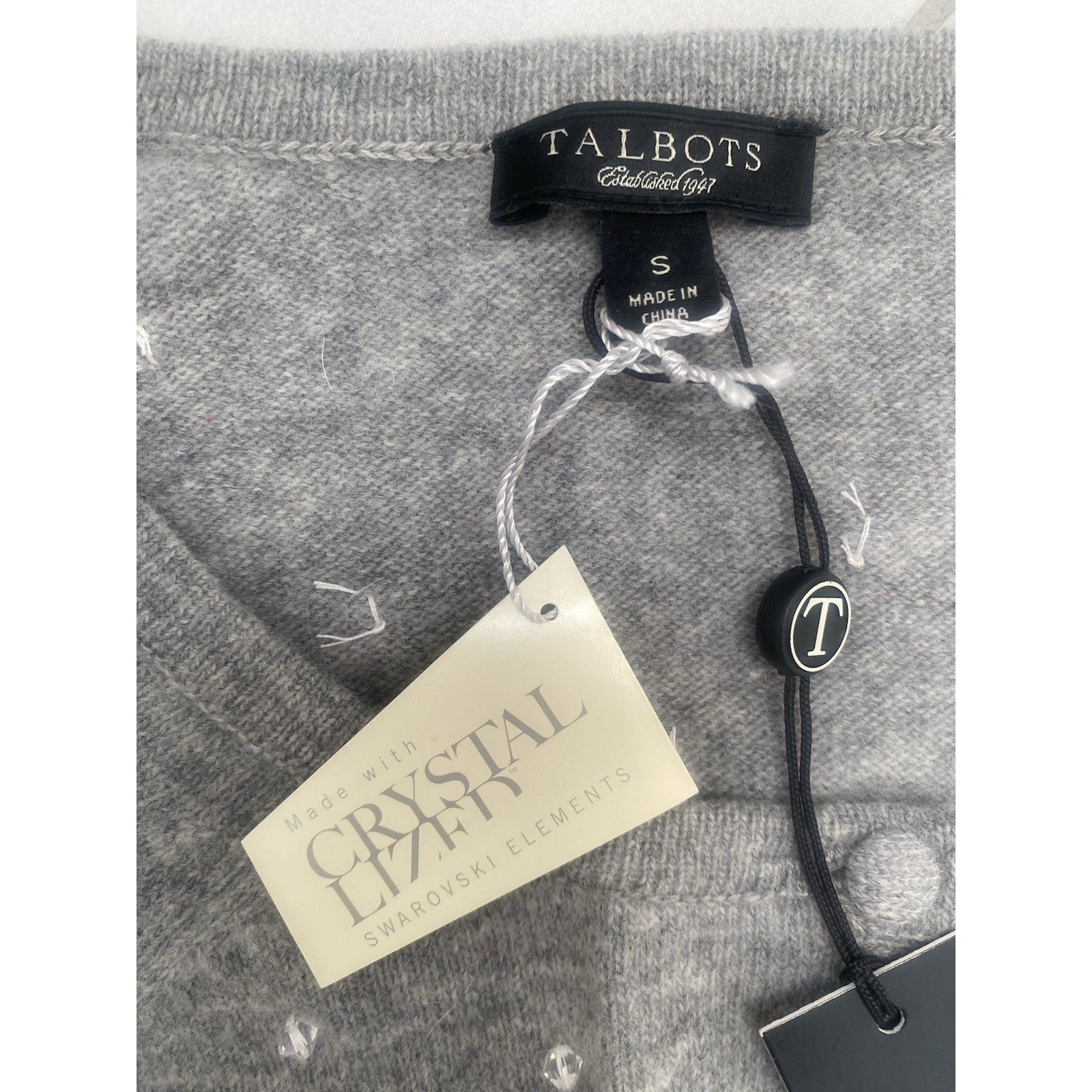 NBDN Nobrandedon Talbots Cardigan gray embellished in Swarovski crystal, sm Size S / US 4 / IT 40 - 12 Thumbnail