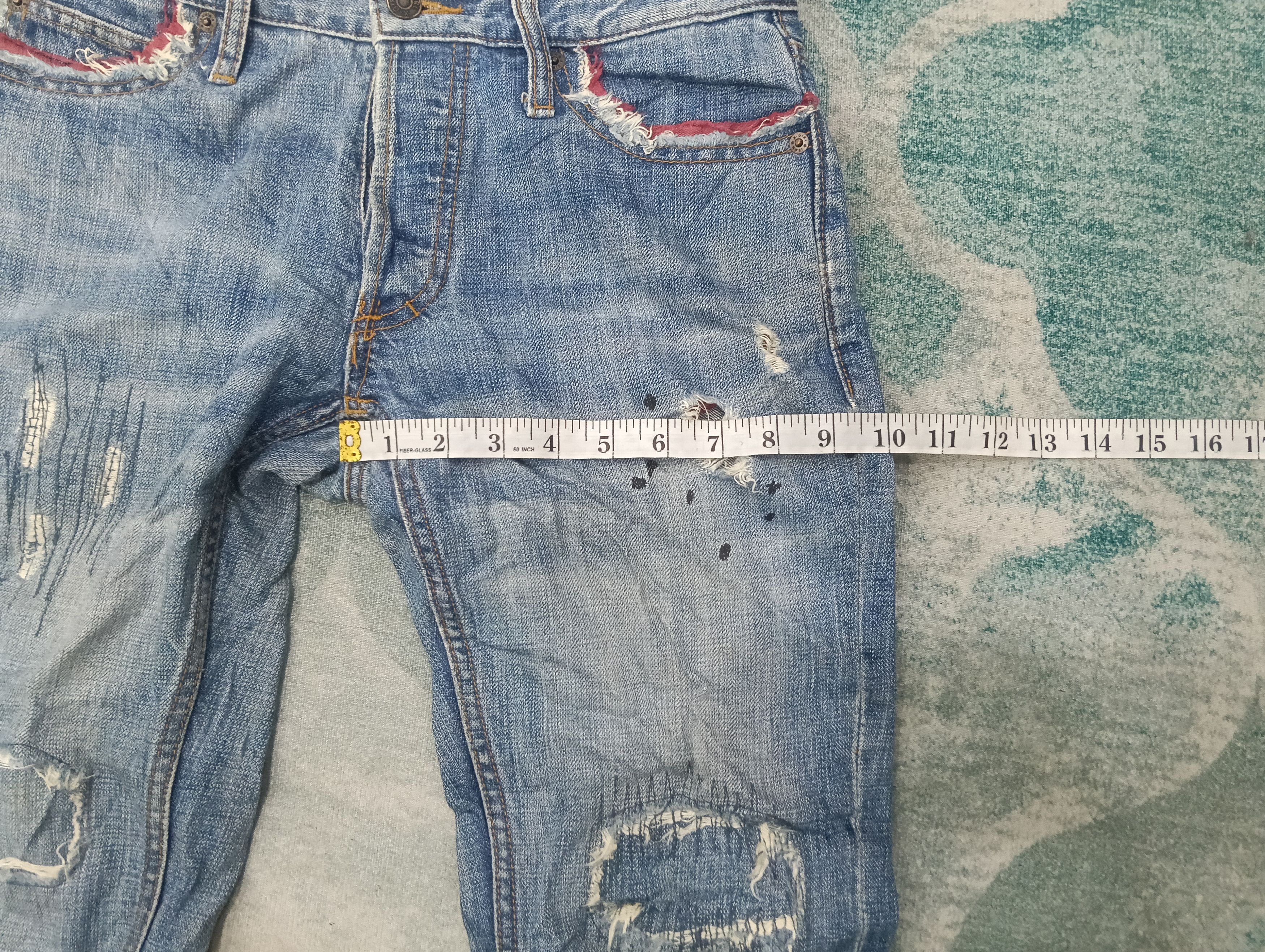 X-Girl X Girl Jeans Distressed,Zigzag And Paint Design Size 30" / US 8 / IT 44 - 14 Thumbnail