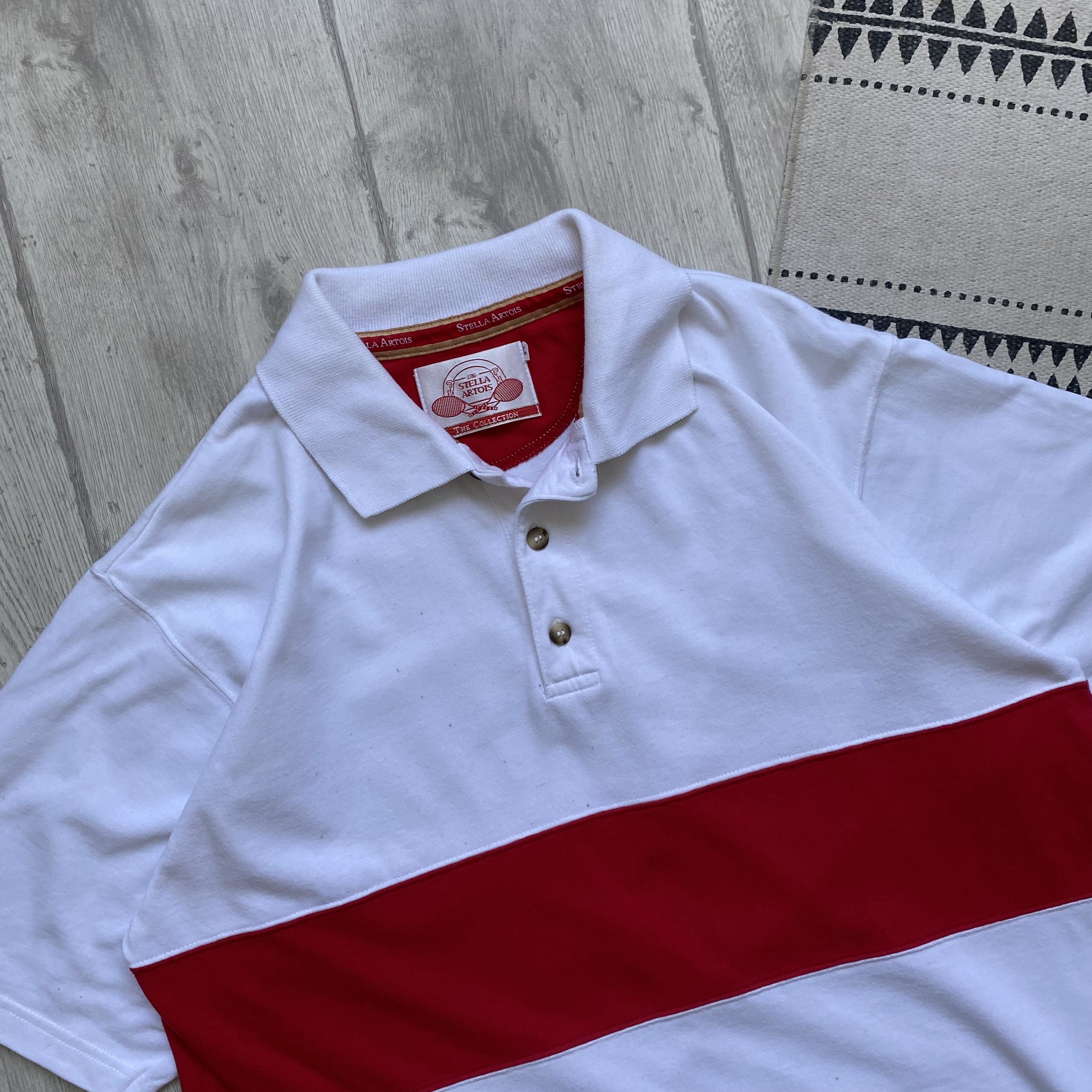 Heineken Vintage 90s Stella Artois Polos Tee Y2K Drink beer Size US M / EU 48-50 / 2 - 2 Thumbnail