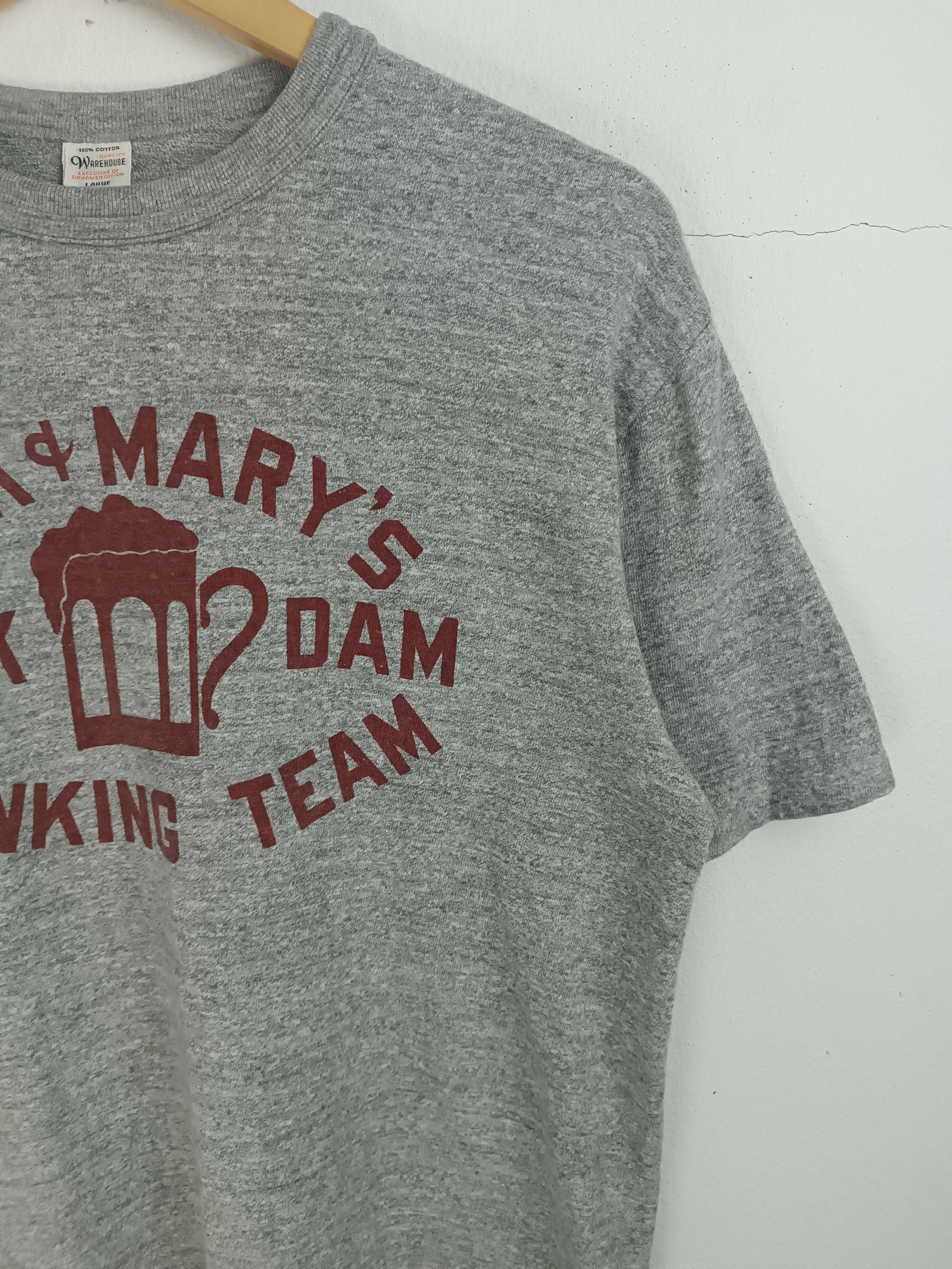 Vintage VINTAGE WAREHOUSE MICK MARY'S DRINKING TEAM RAYON TEE Size US M / EU 48-50 / 2 - 6 Thumbnail
