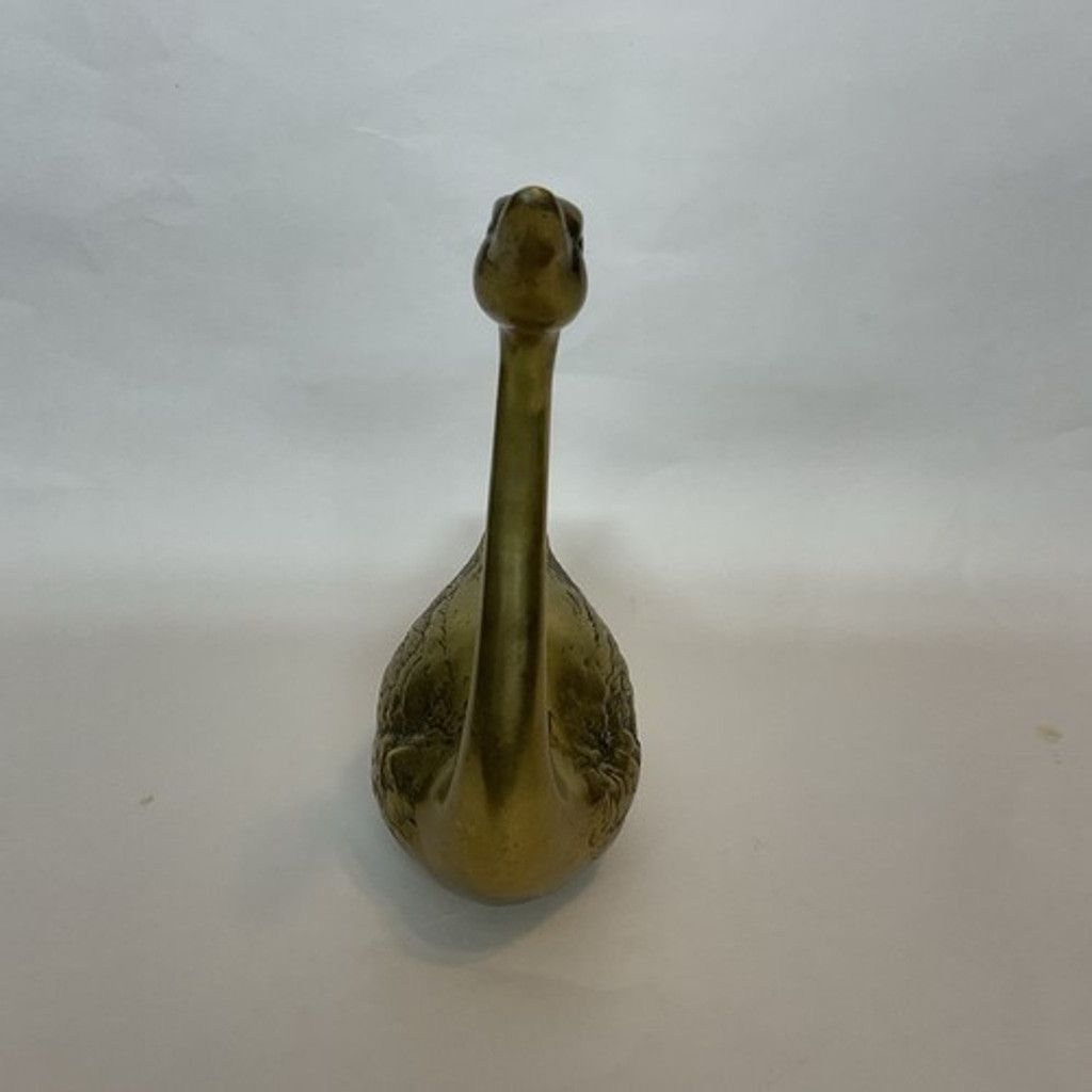 The Unbranded Brand VTG RetroBrass Swan Geese Figurine MCM Mid Century Brid 8" T Size ONE SIZE - 6 Thumbnail