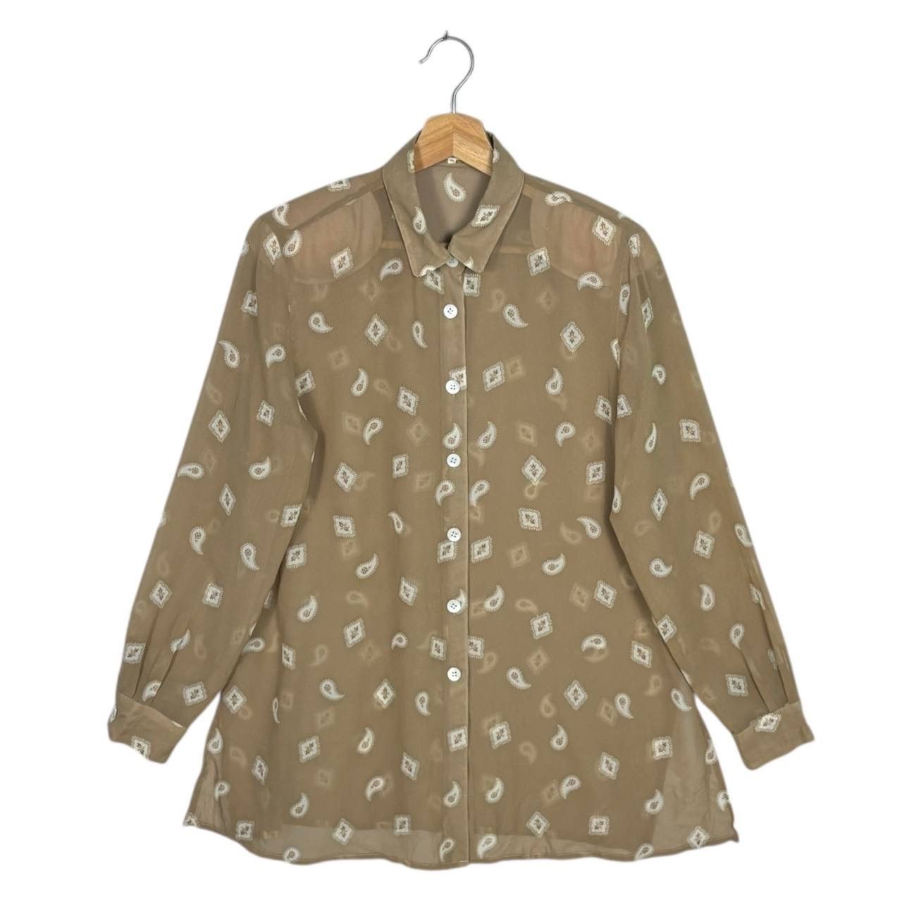 Burberry Vintage Burberrys Paisley Silk Shirt 90s C-TK83 M Rare Size M / US 6-8 / IT 42-44 - 1 Thumbnail