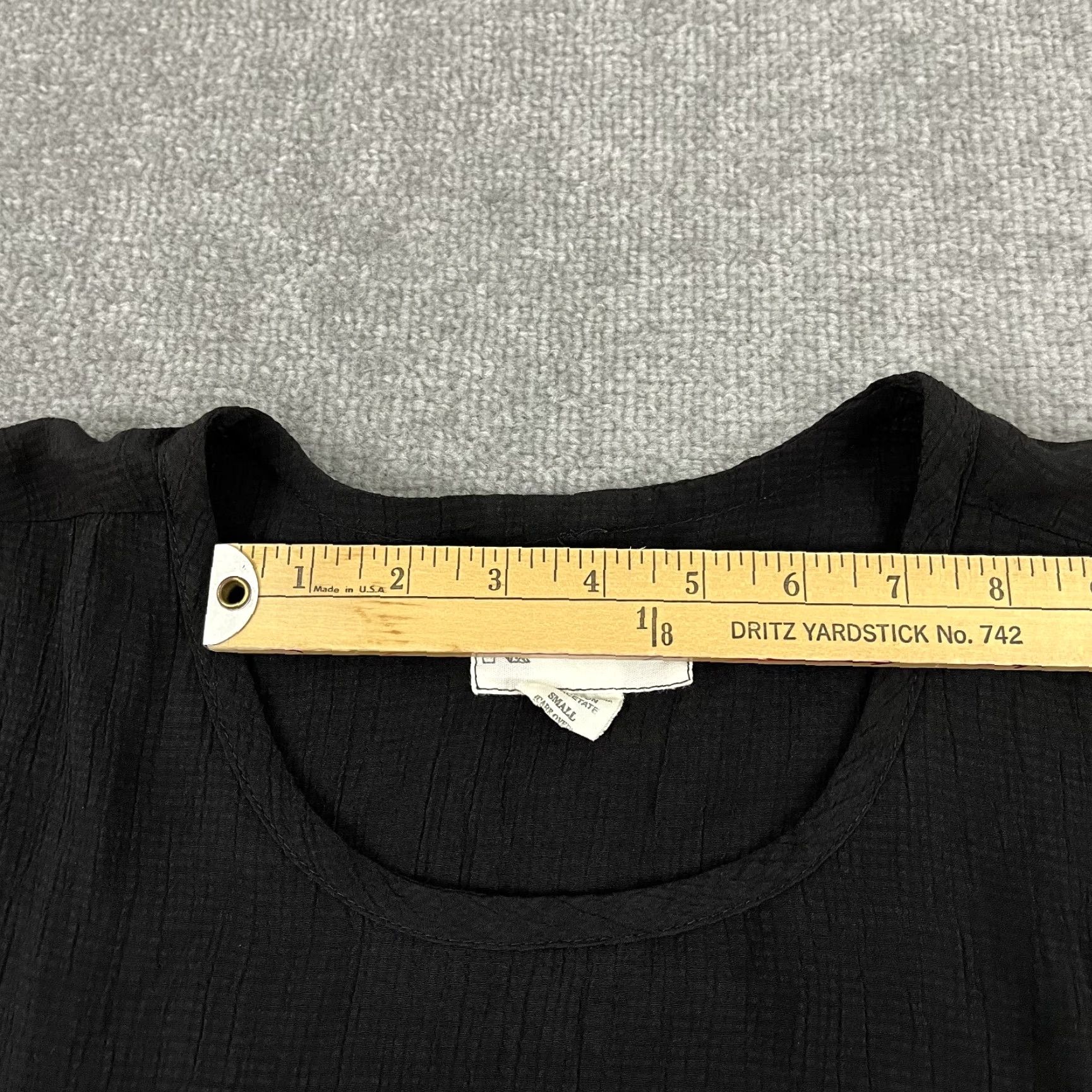 Vintage R-CLAN by Jeanne Engelhart Dress Womens Small Black Oversized Stretch Pockets Size 28" / US 6 / IT 42 - 6 Thumbnail