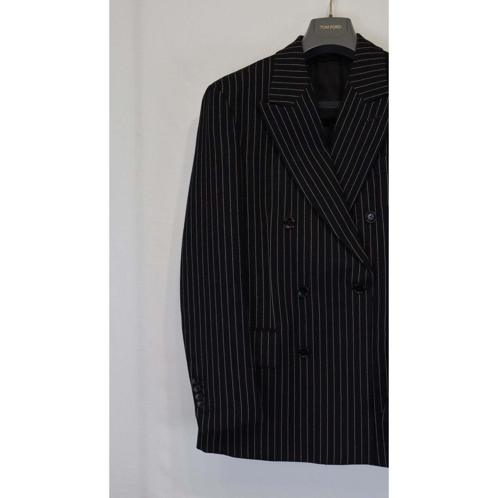 Tom Ford o1rshd1 Cooper Stripe Blazer Jacket in Black/White Size US S / EU 44-46 / 1 - 2 Thumbnail