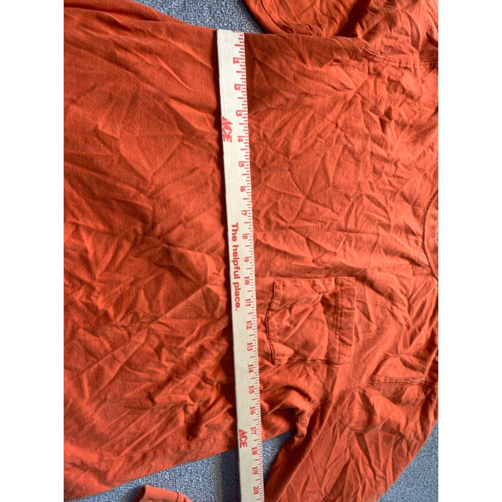 Vintage LL Bean Mens Long Sleeve Shirt Orange M Pocket Size US L / EU 52-54 / 3 - 4 Thumbnail