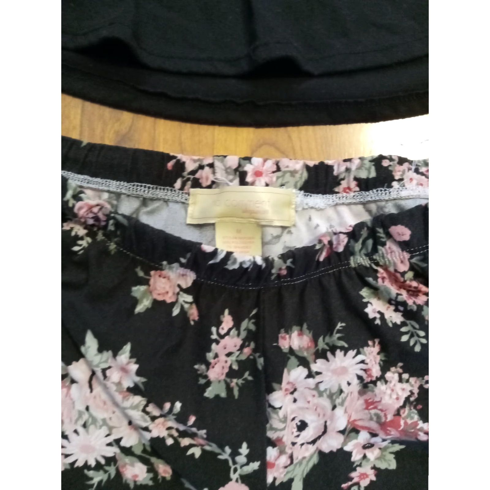 Vintage No Comment Pajama Set Shirt Womens Medium Black 36" Chest 28-32" Waist 24" Inseam Size ONE SIZE - 6 Thumbnail
