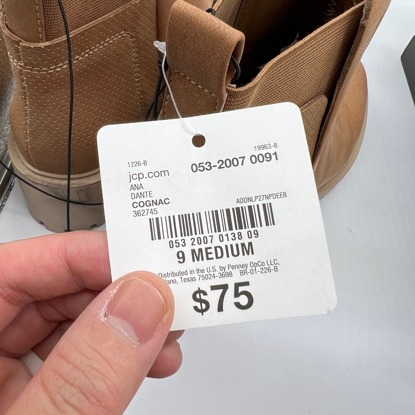 Other a.n.a Tan Women's Lug Sole Ankle Boots (w/memory foam) Size US 9 / IT 39 - 11 Thumbnail