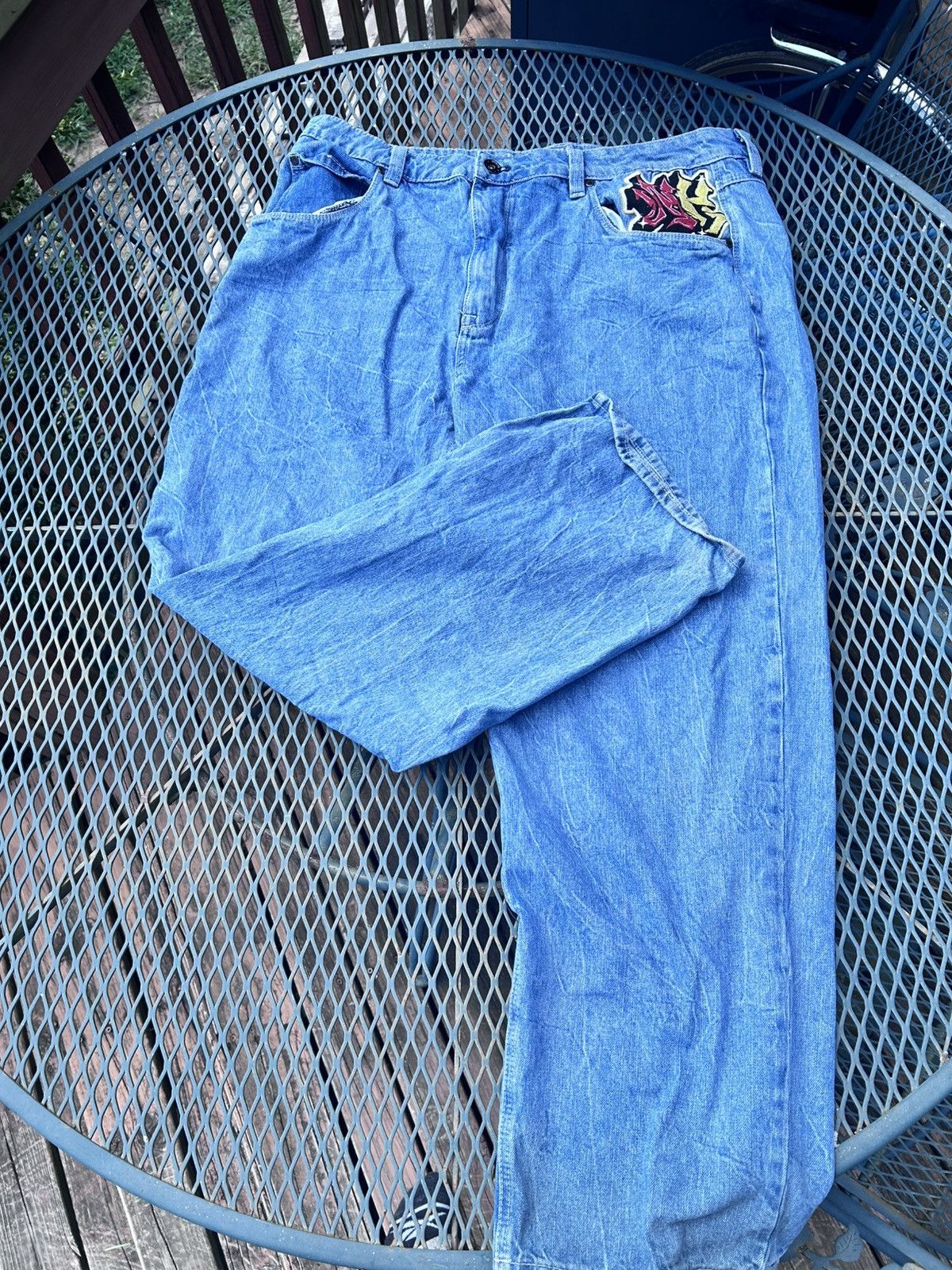 Ninth Hall CRAZY DRAGON EMBROIDERY BAGGY SWAG SKATER Y2K Size US 38 / EU 54 - 5 Thumbnail