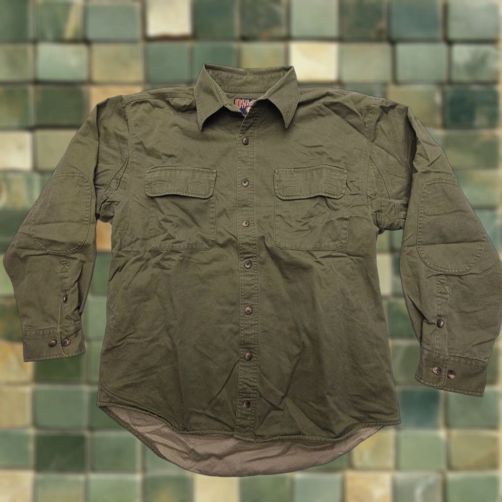 Vintage Duluth Trading Lined Shirt Jac Mens Large Green Outdoor Workwear Hunting Shacket Size US L / EU 52-54 / 3 - 1 Thumbnail
