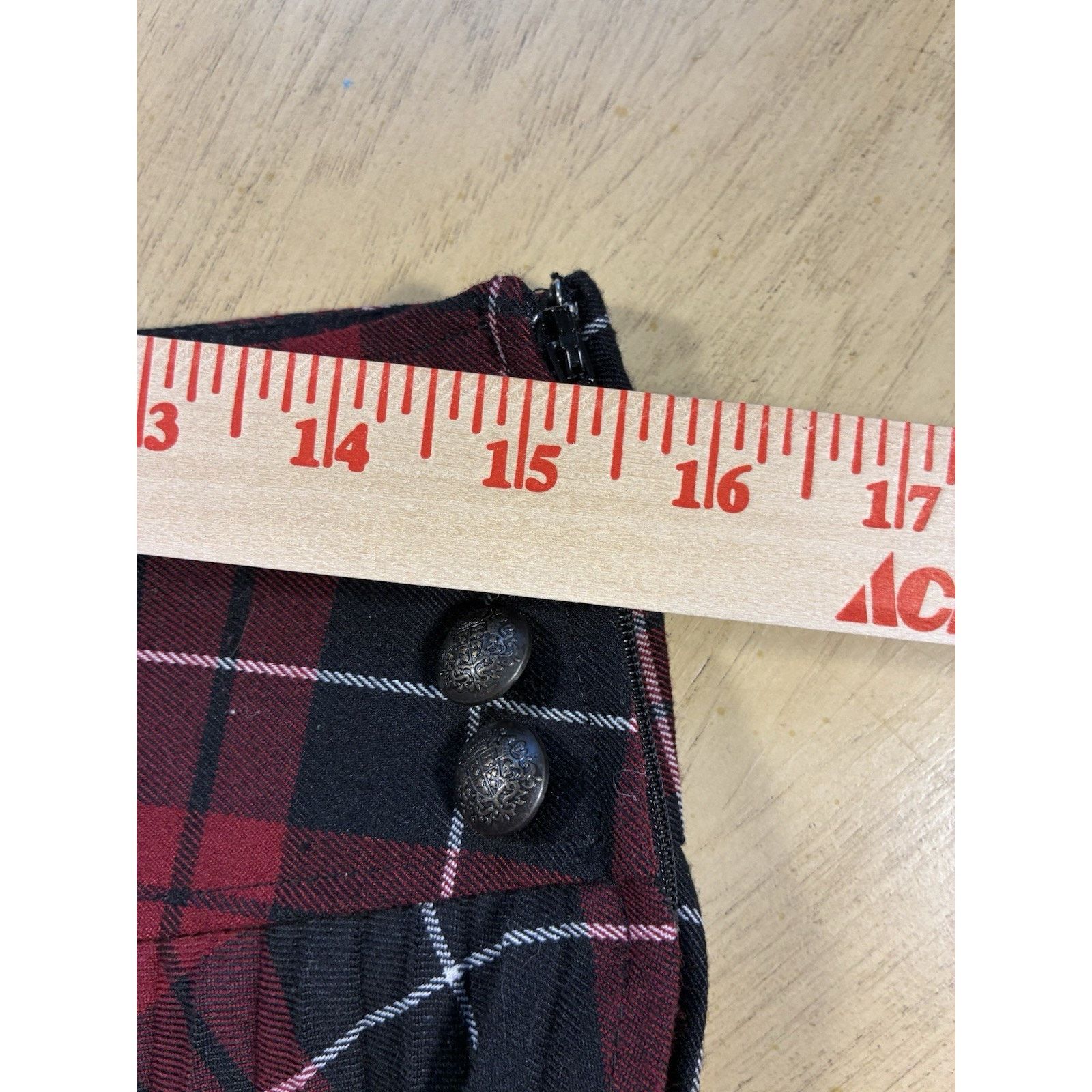 Other Y2K Charlotte Russe Micro Mini Pleated Skirt M Red Plaid Size 30" / US 8 / IT 44 - 7 Thumbnail