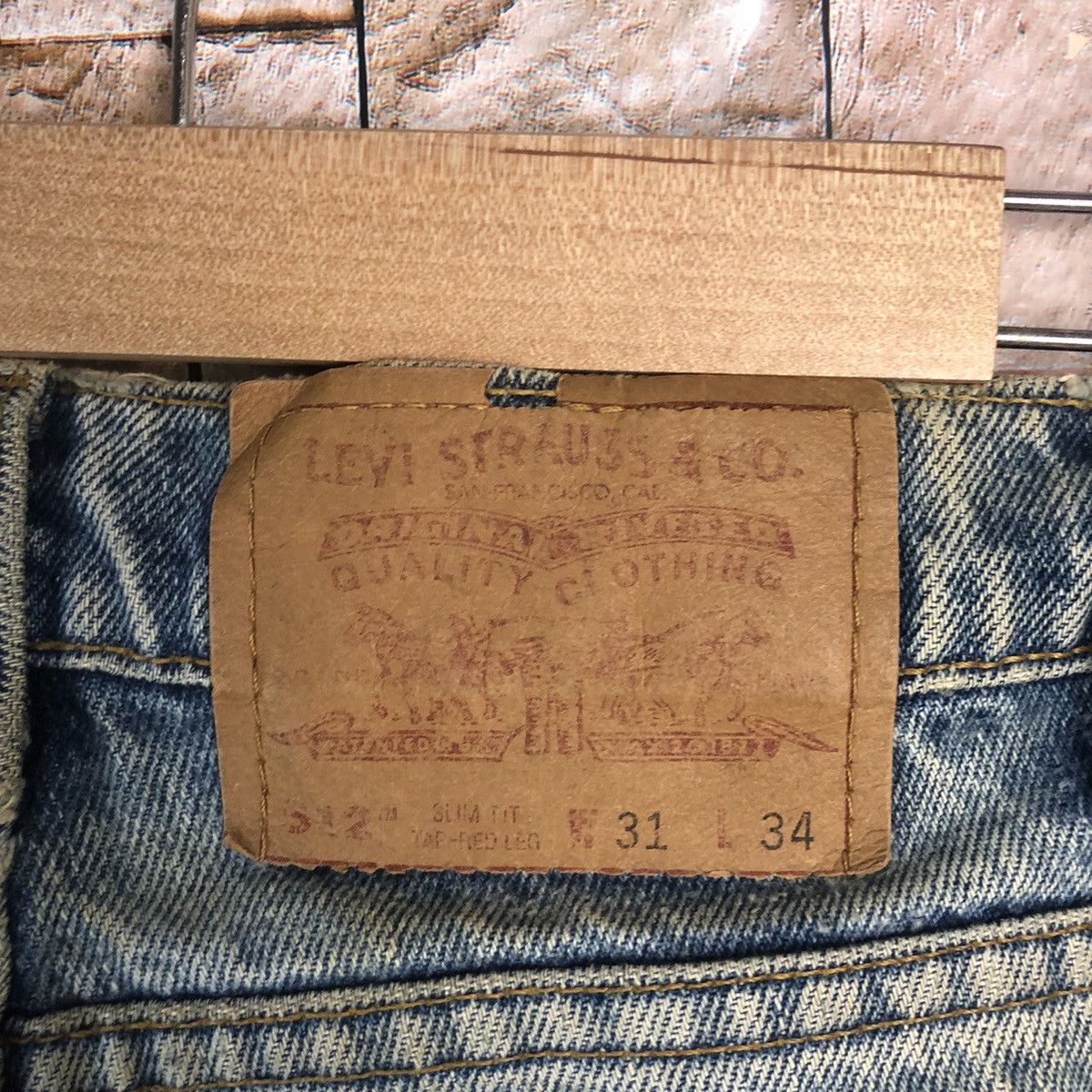 Levi's 512 Levis faded Blue ripped Distressed Denim Pants #A71 Size US 31 - 23 Thumbnail