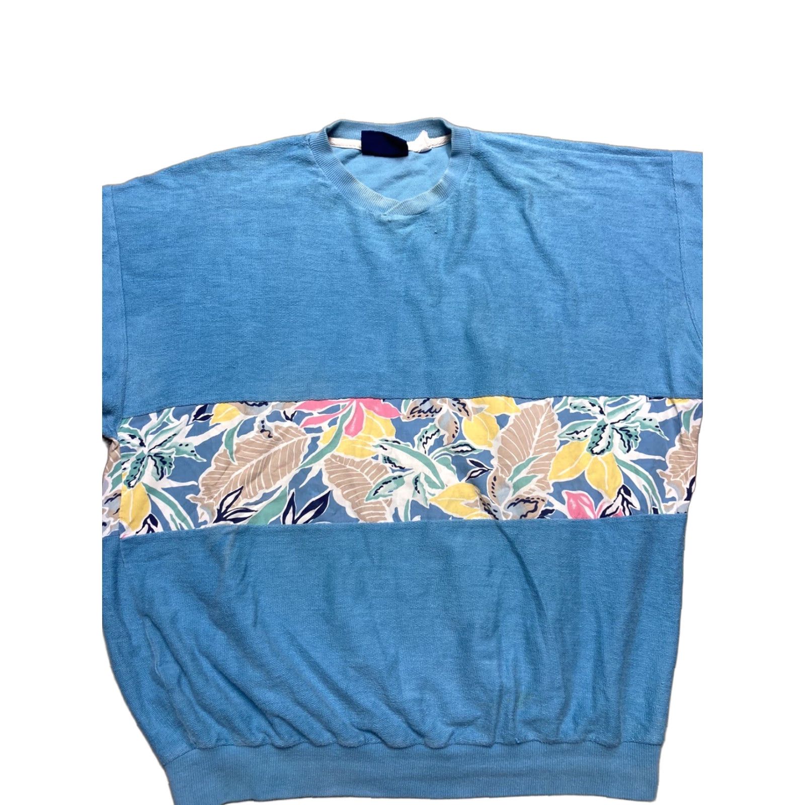 Vintage VINTAGE Woolrich Sweater Sweatshirt Floral Hawaiian Cotton XL Men Blue Pullover Size US XL / EU 56 / 4 - 1 Thumbnail