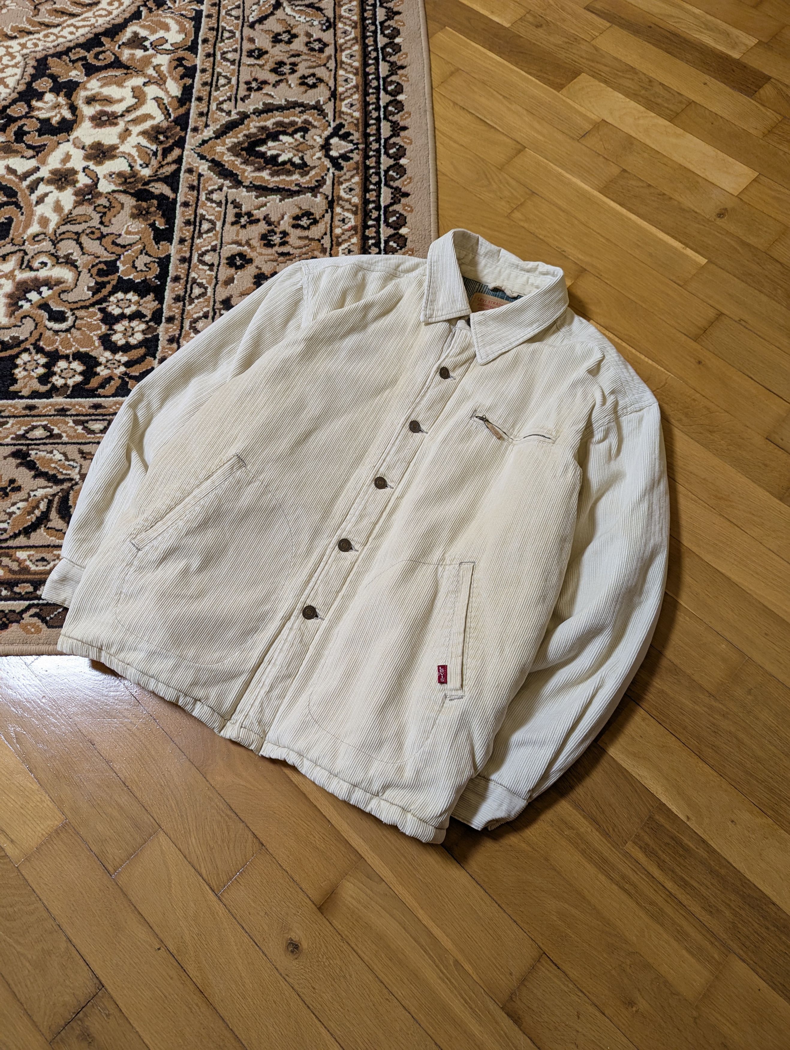 Levi's × Levi's Vintage Clothing × Vintage 1990's Levi's Biege Velvet Courduroy Jacket Size L Size US L / EU 52-54 / 3 - 2 Thumbnail