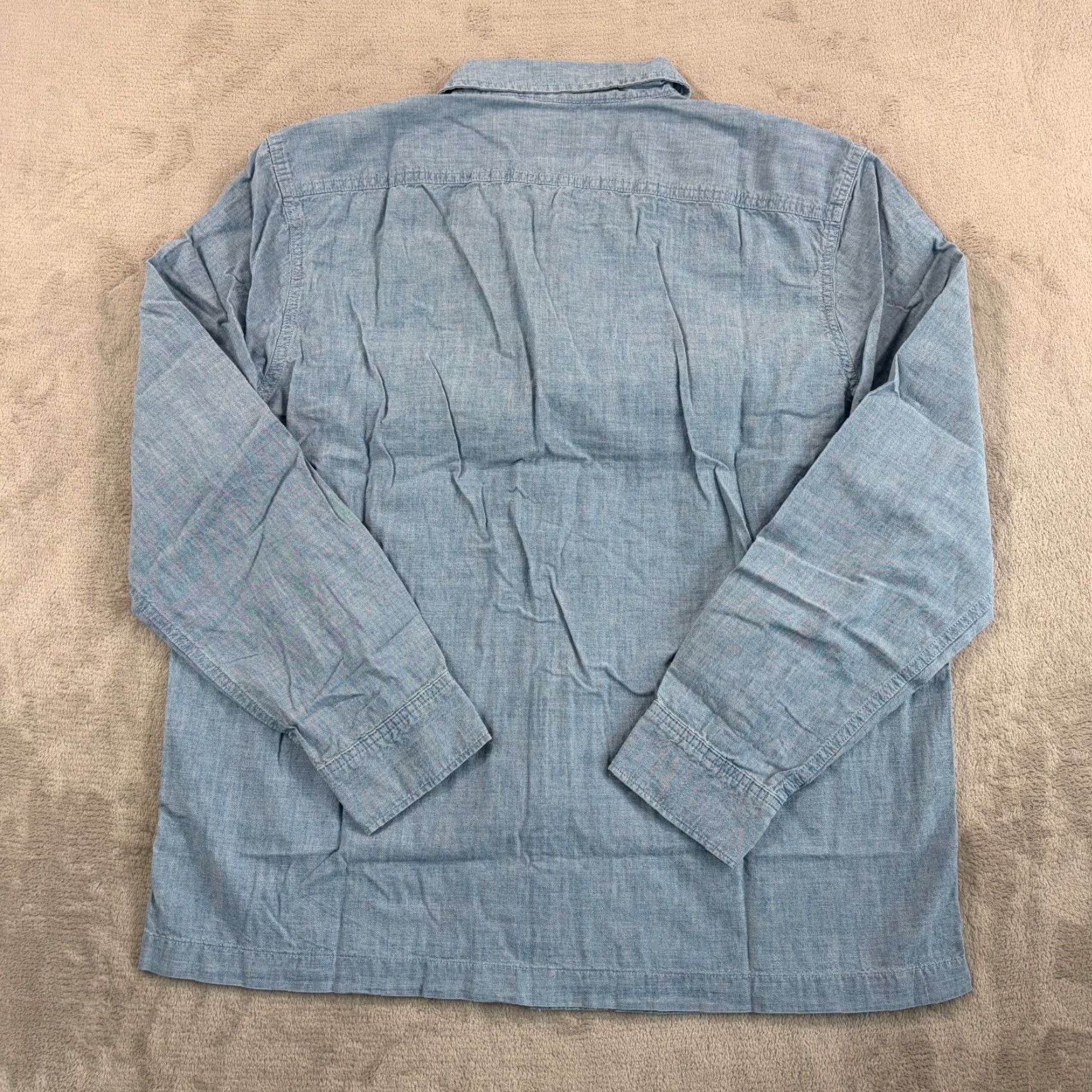 Todd Snyder Todd Snyder Relaxed Chambray CPO Overshirt in Bleached Indigo Men Large NWT 48 Size US L / EU 52-54 / 3 - 6 Thumbnail