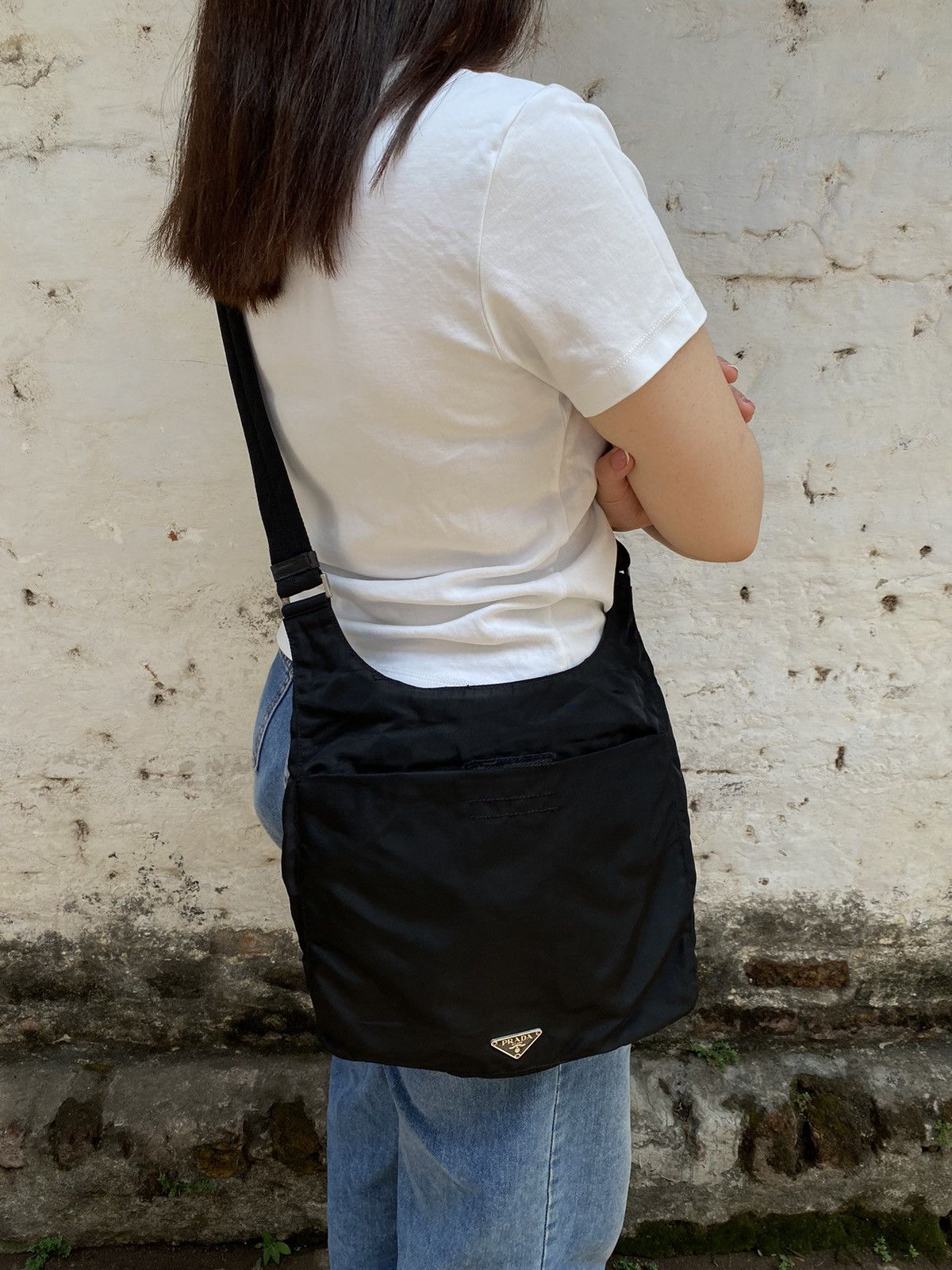 Prada PRADA BLACK NYLON MESSENGER CROSSBODY BAG Size ONE SIZE - 1 Thumbnail