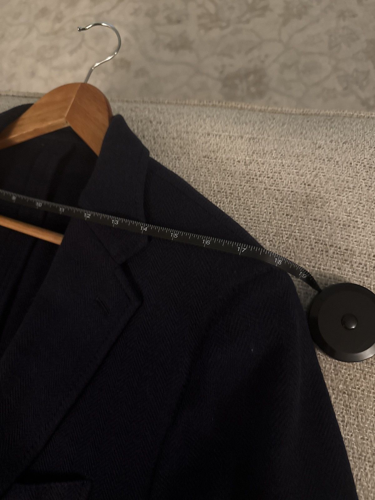 Drake's Drakes Navy Herringbone jacket blazer Size 46R - 25 Thumbnail