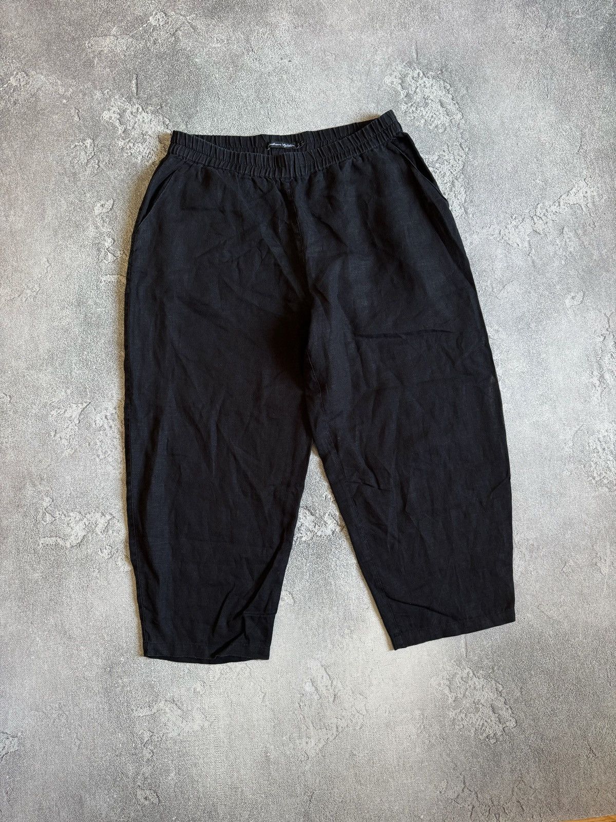 Gudrun Sjoden Gudrun Sjoden Harem Linen Pants Black Hippie Chinos Joggers Size 27" / US 4 / IT 40 - 3 Thumbnail