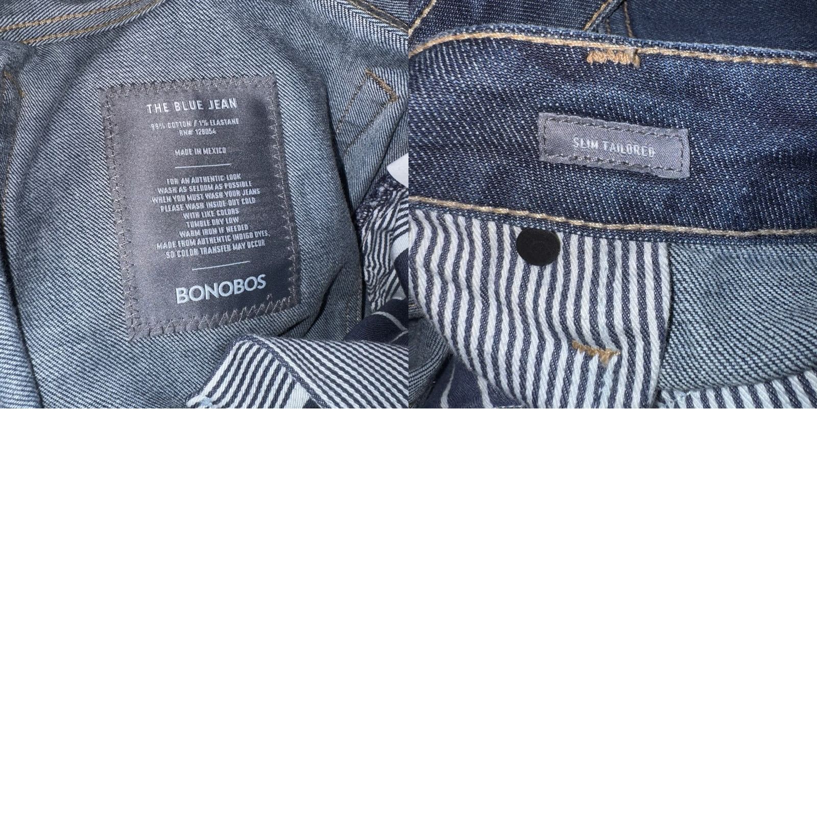 Bonobos Bonobos Jeans Men’s Slim Straight Denim Tailored Fit 40x32 Medium Wash Blue 5-Pocket Logo Zipper Button Size US 40 / EU 56 - 8 Thumbnail