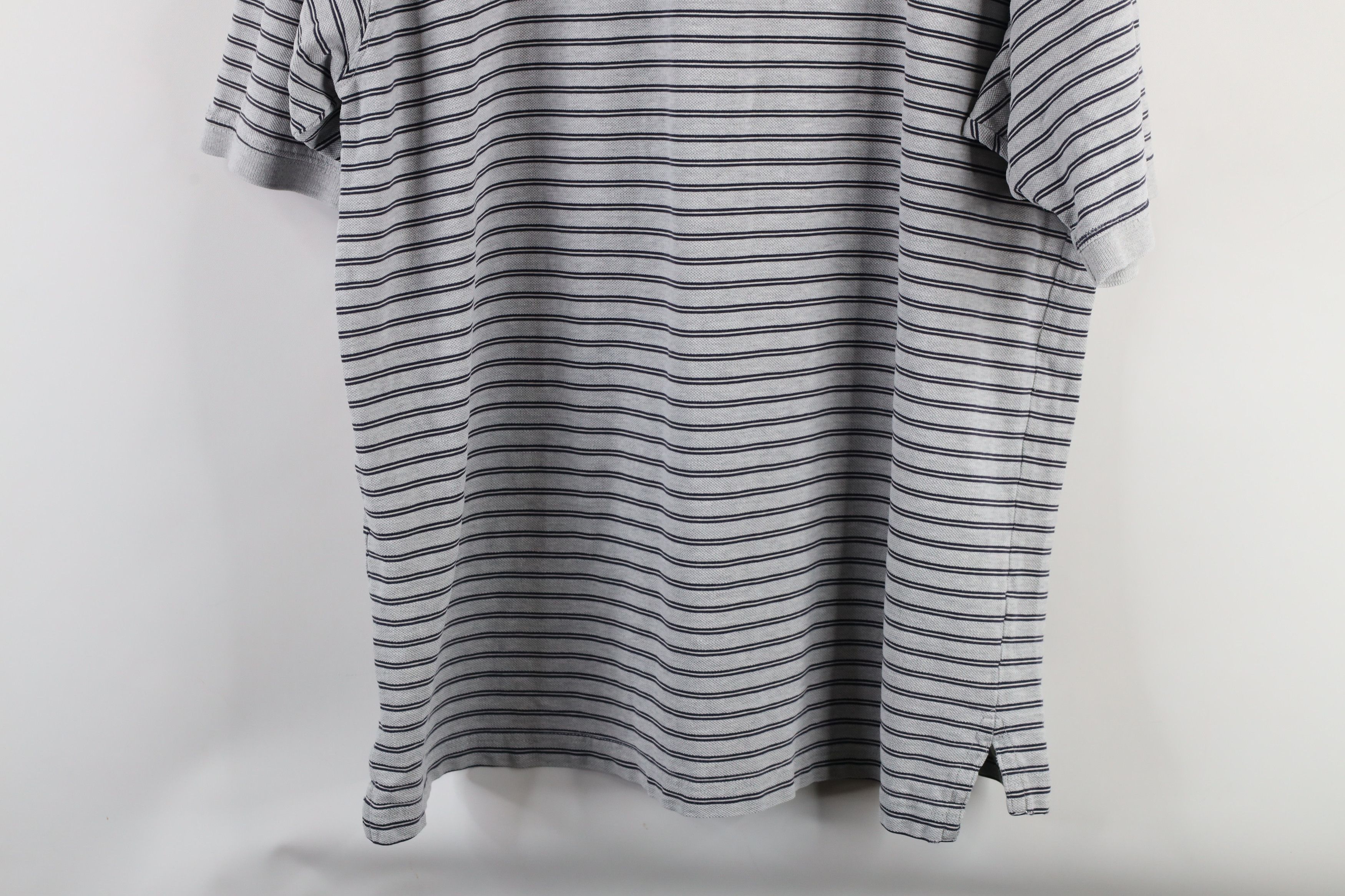 Eddie Bauer × Vintage Vintage 90s Eddie Bauer Knit Collared Golf Polo Shirt Gray Size US L / EU 52-54 / 3 - 12 Thumbnail