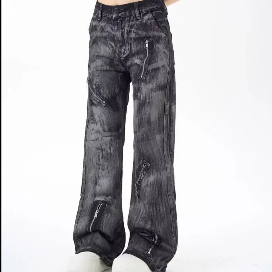 Japanese Brand × Jean Retro straight zipper high street jeans Size US 32 / EU 48 - 6 Thumbnail
