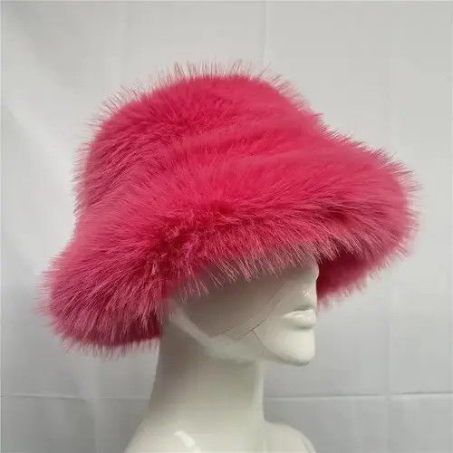 Japanese Brand Faux Fur bucket hat Size ONE SIZE - 2 Thumbnail