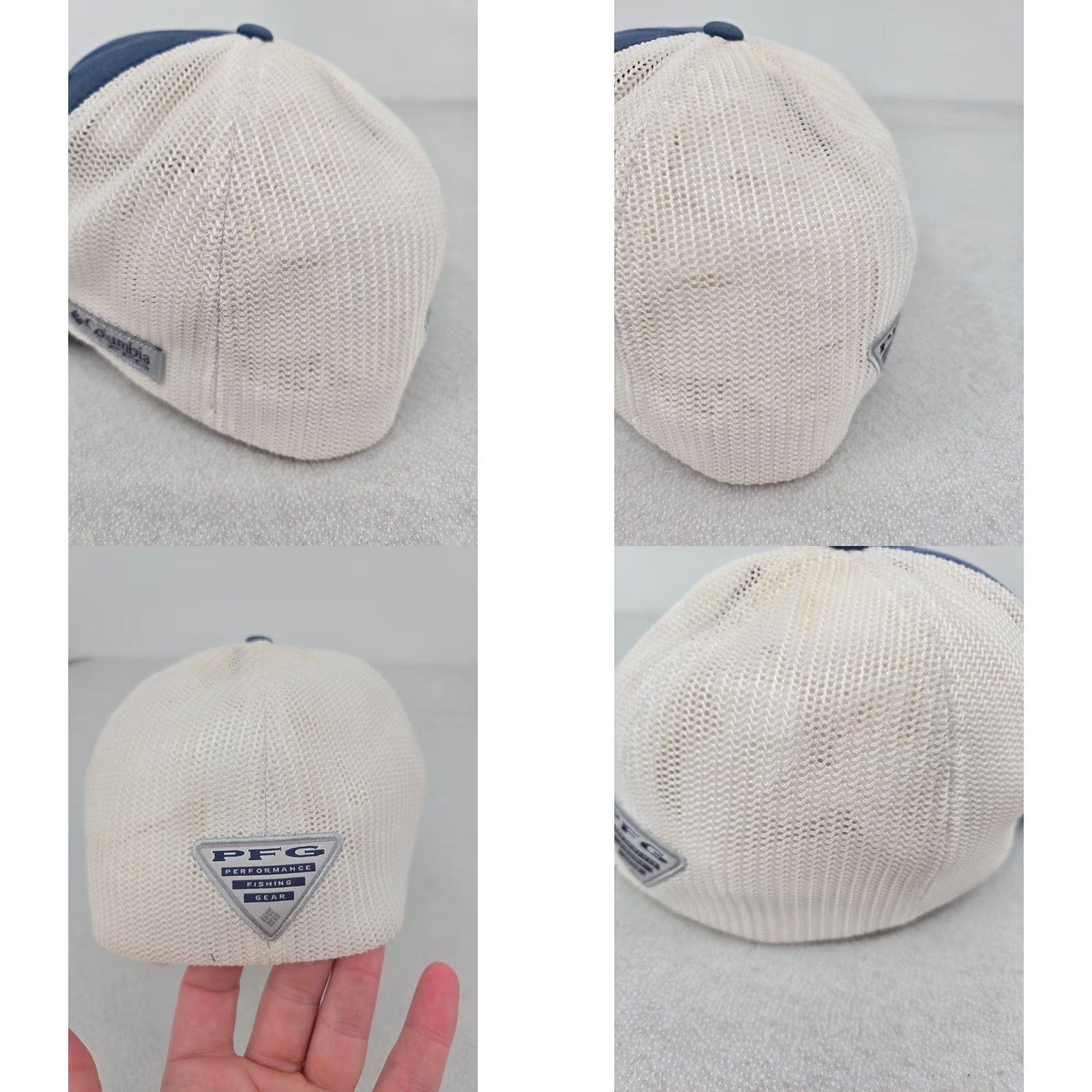 Vintage Columbia Hat Cap L/XL Blue Red Fitted Flexfit PFG Fishing USA Flag Outdoors Mens Size ONE SIZE - 8 Thumbnail