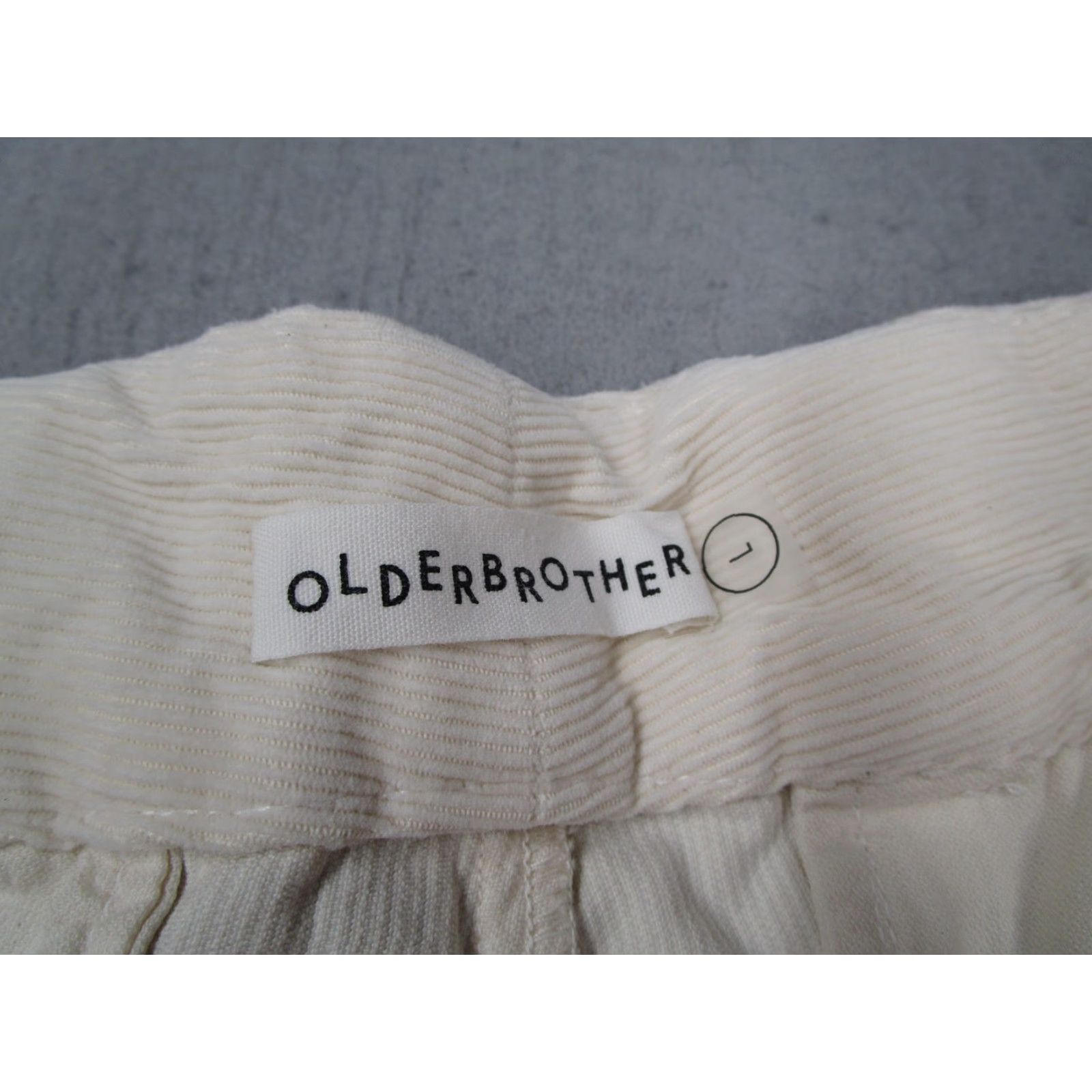 Olderbrother Olderbrother Corduroy Pants Large Ivory Organic Cotton Casual Mens Chino Size US 33 - 2 Thumbnail