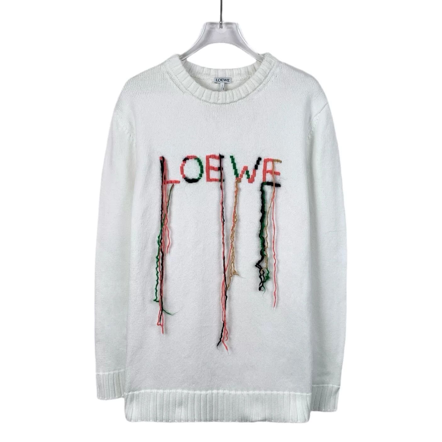 Loewe Loewe Logo Embroidered Cotton Crewneck Sweater Size XS / US 0-2 / IT 36-38 - 1 Thumbnail
