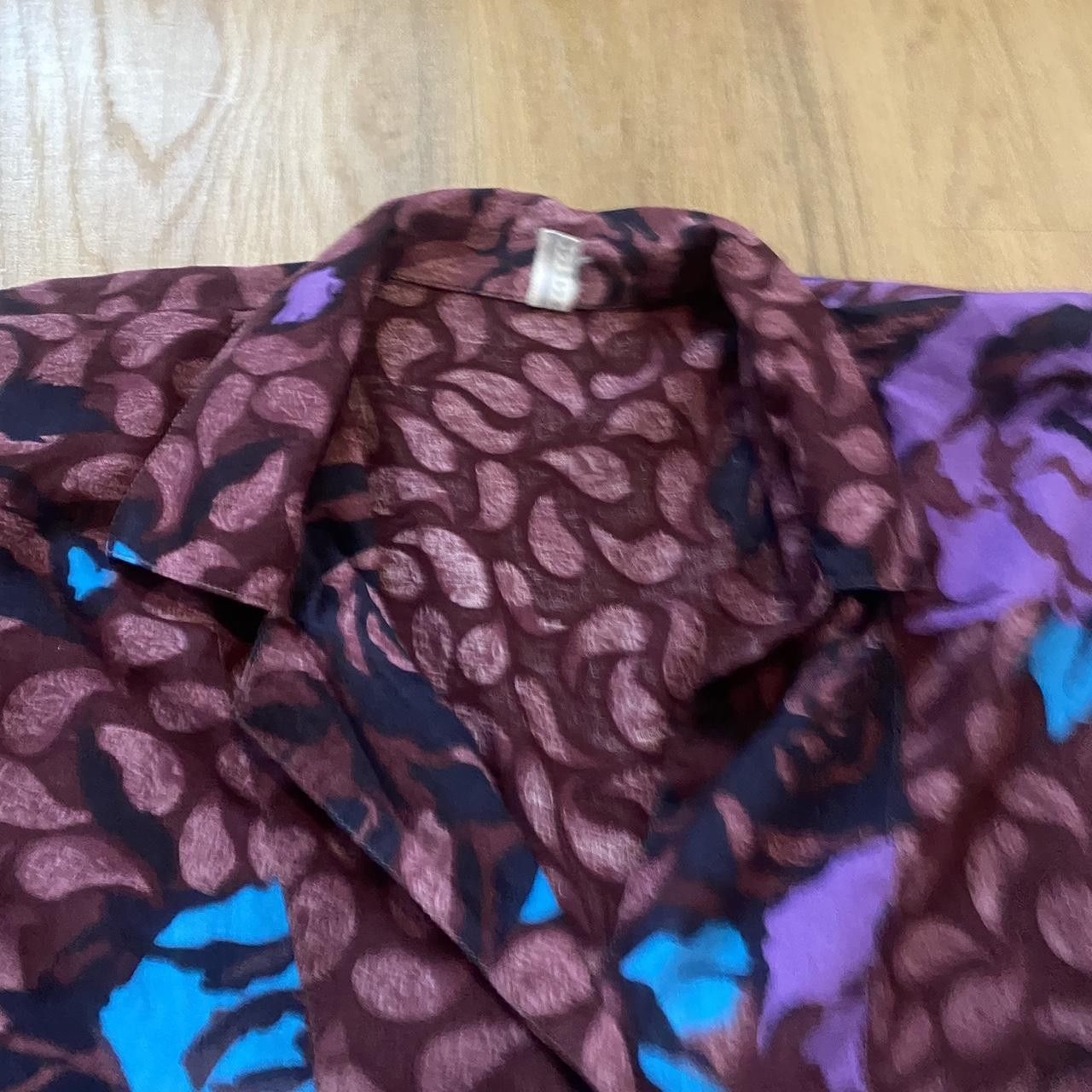 Other Purple and blue floral blouse with a retro vibe Size US M / EU 48-50 / 2 - 4 Thumbnail