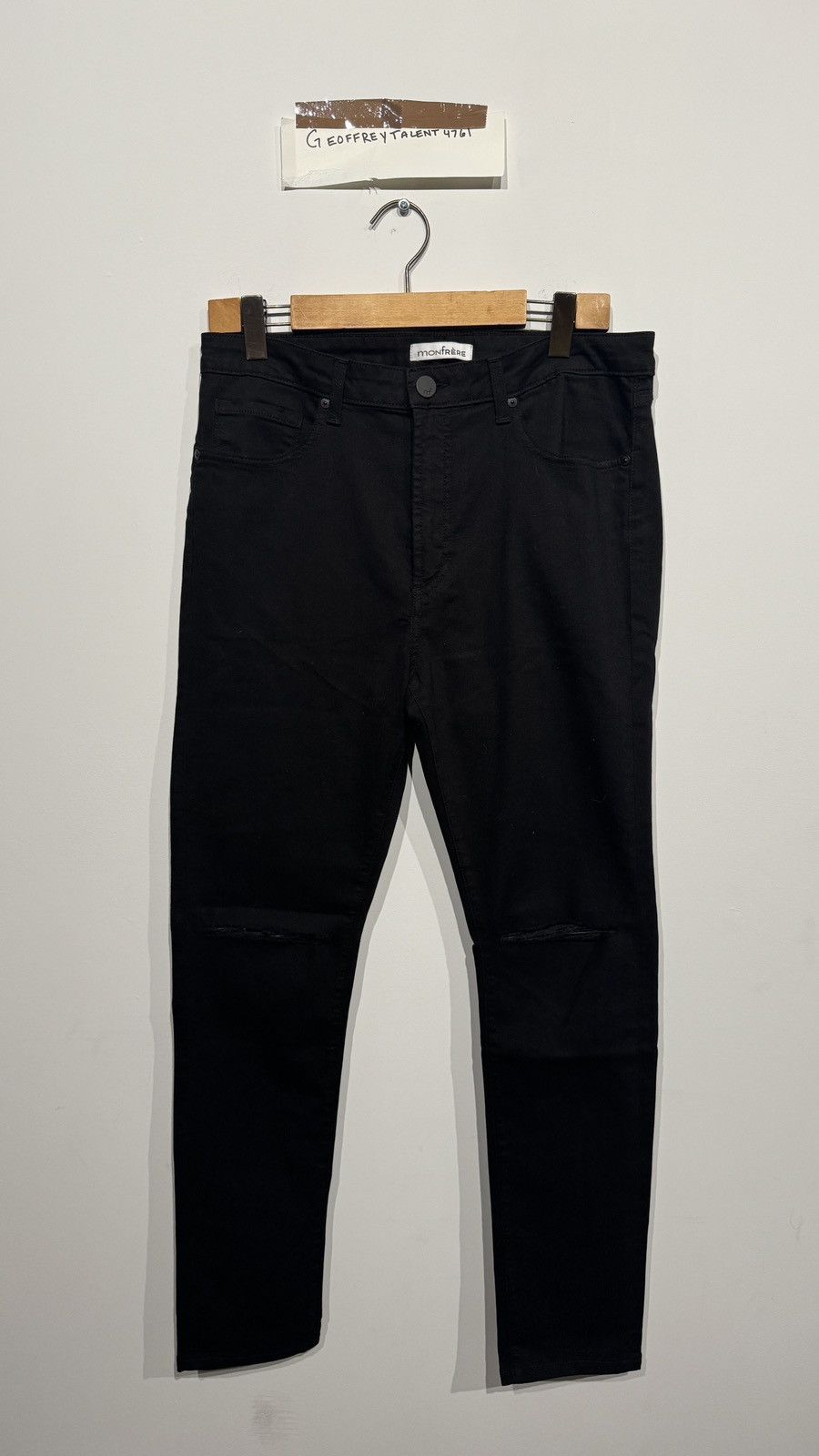 Monfrère Greyson Coated Skinny Fit Jeans - Size 34