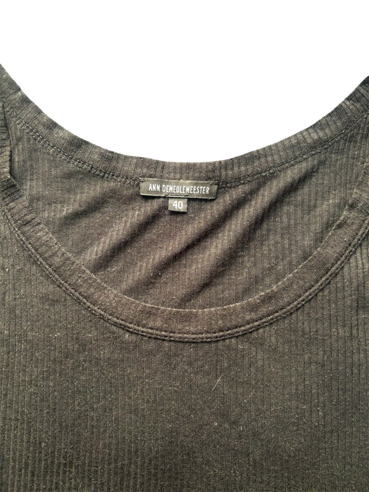 Ann Demeulemeester Ann D sheer ribbed raw hem tank Size US XXS / EU 40 - 4 Thumbnail