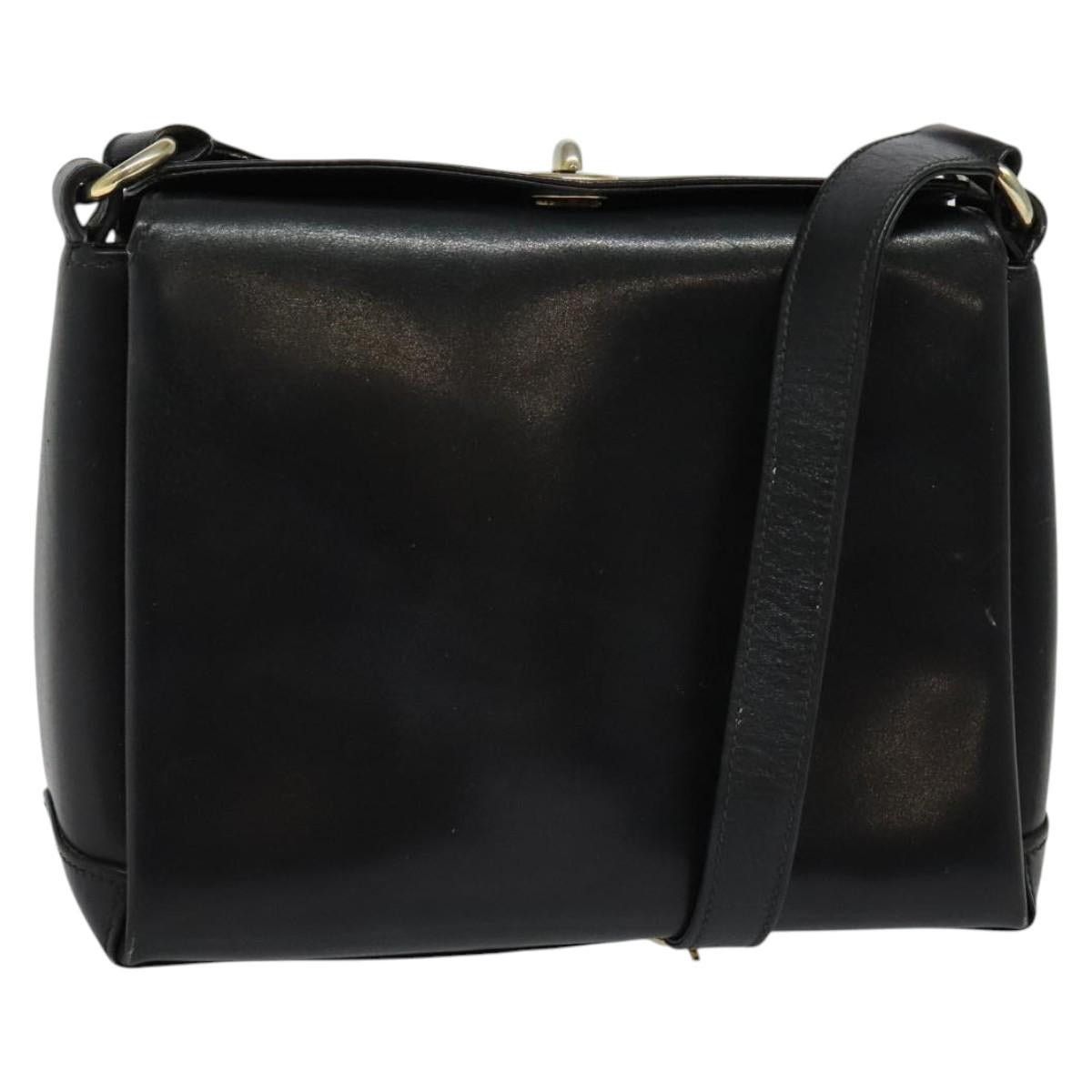 Gucci GUCCI Shoulder Bag Leather Black Gold Size ONE SIZE - 1 Thumbnail