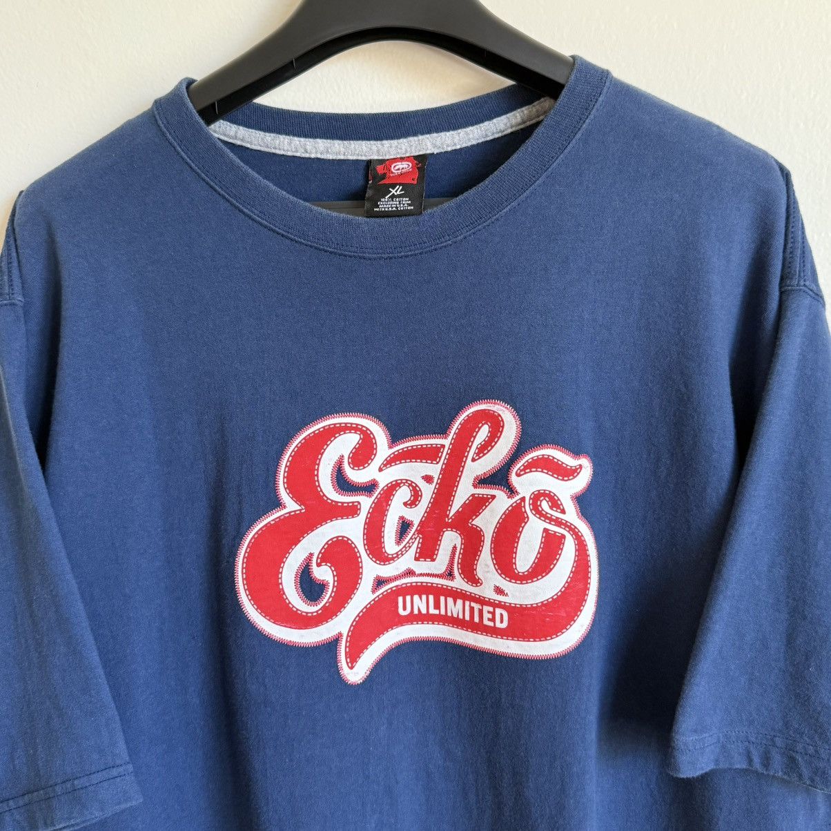 Ecko Unltd. Vintage Ecko Unlimited Logo T-Shirt Navy Blue XL Made in USA Size US XL / EU 56 / 4 - 4 Thumbnail