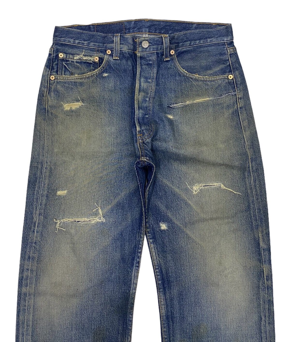 Levi's RARE🔥VTG LEVIS 501 BAGGY JEANS DISTRESSED DENIM Size US 32 / EU 48 - 5 Thumbnail