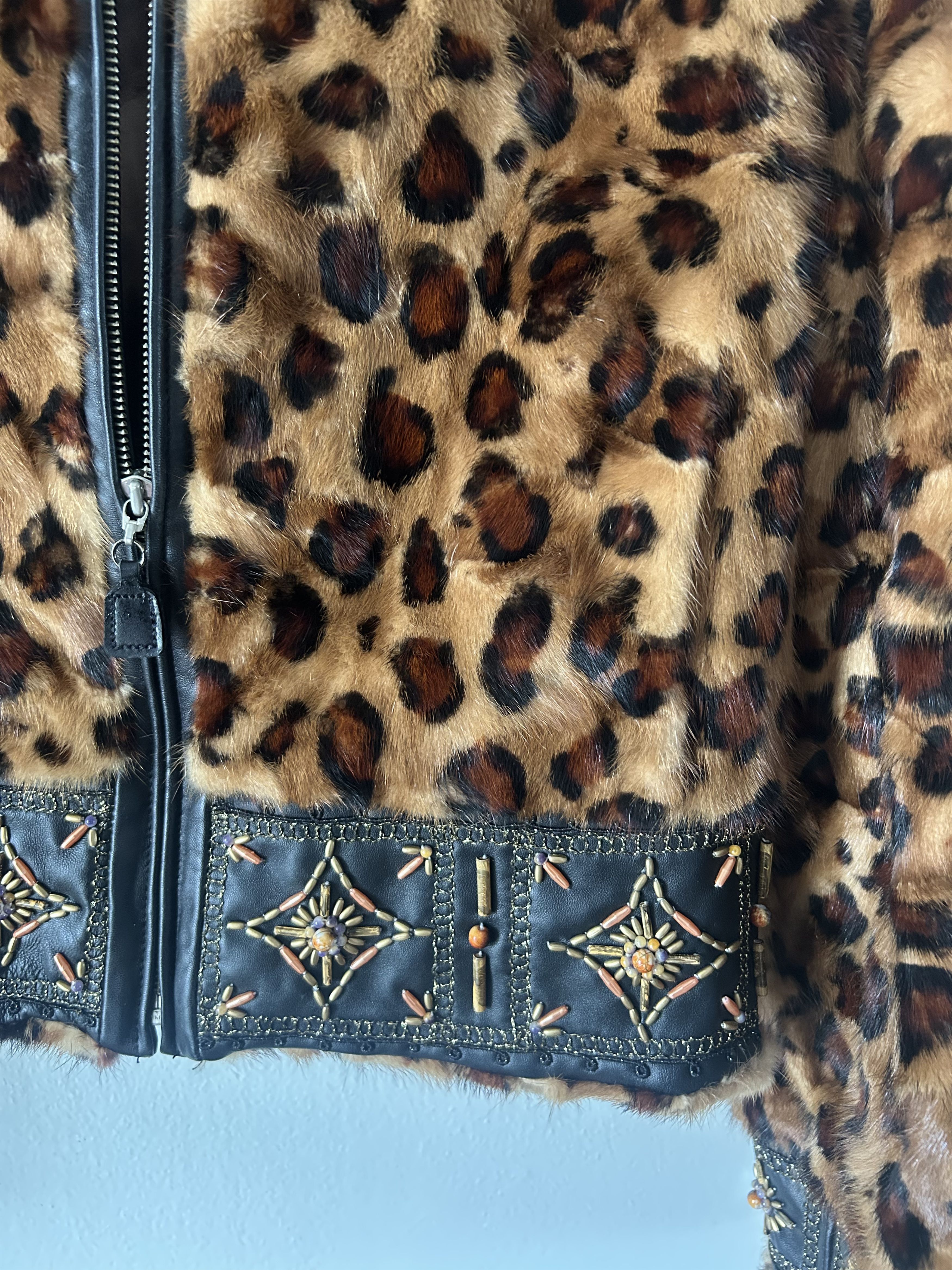 Other LEOPARD PRINT BEADED FUR JACKET Size M / US 6-8 / IT 42-44 - 3 Thumbnail