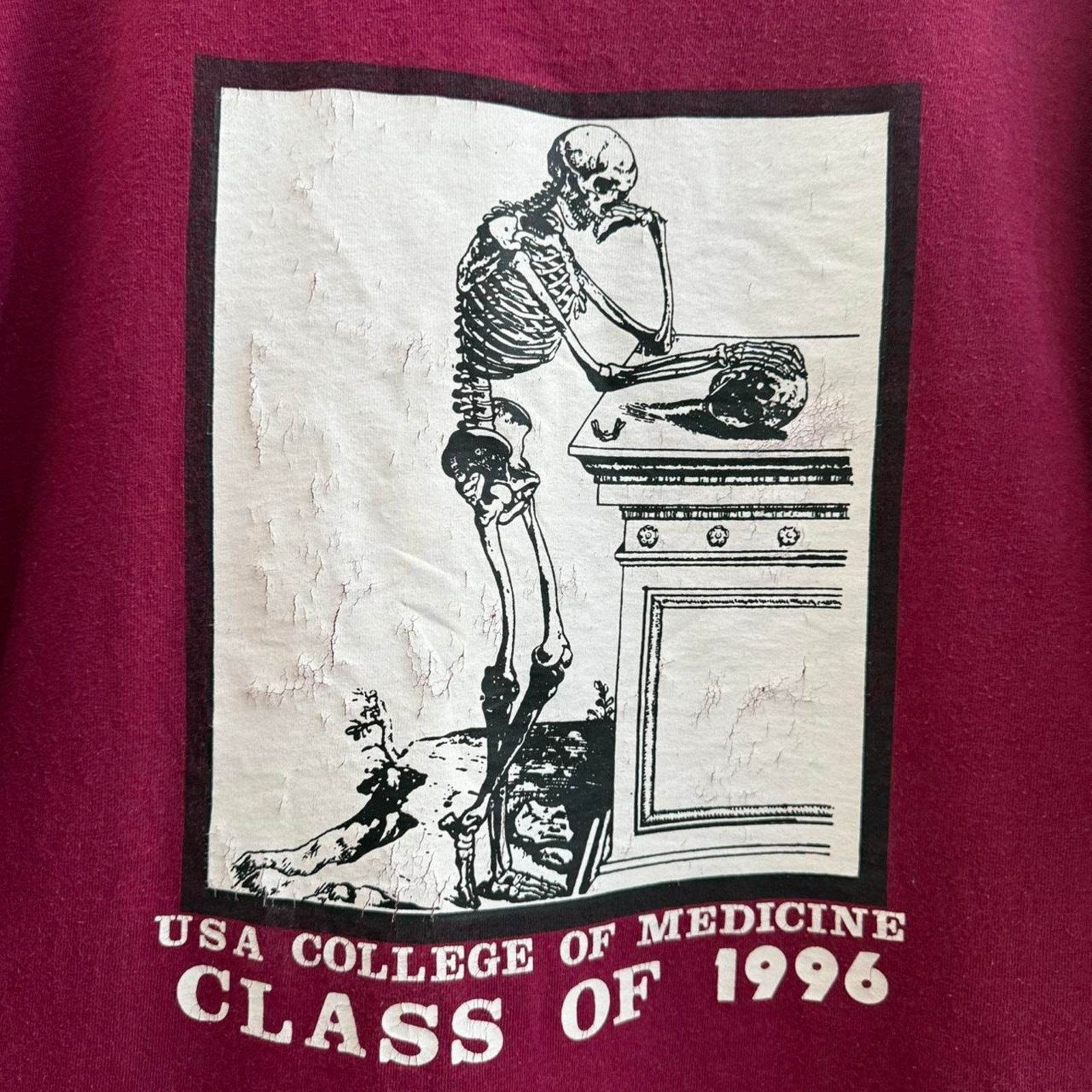 Fruit Of The Loom Vintage 1996 usa college of medicine art t-shirt Size US XL / EU 56 / 4 - 3 Thumbnail