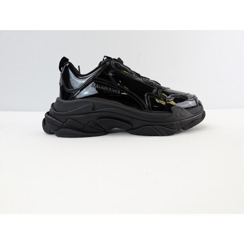Balenciaga o1rshd1 Triple S Rubber Sneakers in Black Size US 12 / EU 45 - 4 Thumbnail